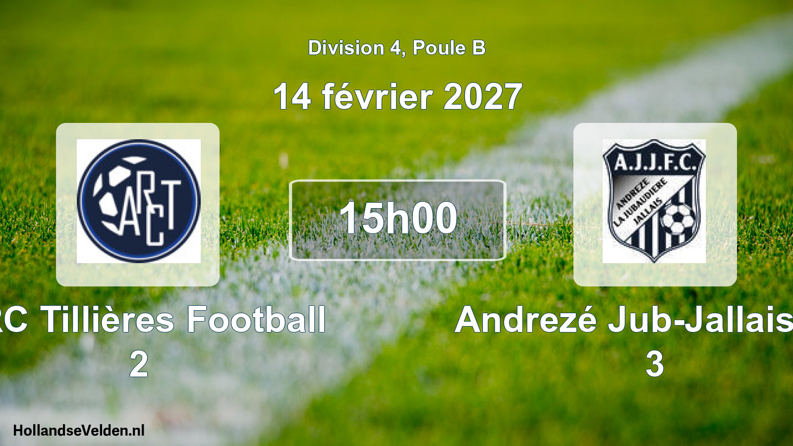 Geplande wedstrijd: ARC Tillières Football 2 - Andrezé Jub-Jallais FC 3 (14 februari 2027)