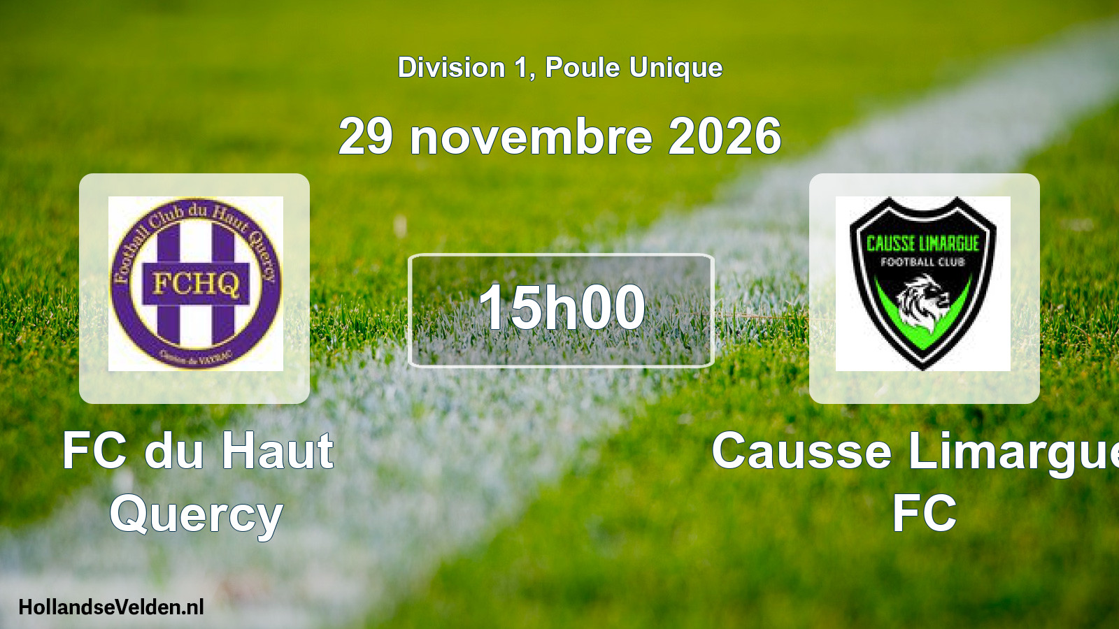 Scheduled Match: FC du Haut Quercy - Causse Limargue FC (29 November 2026)