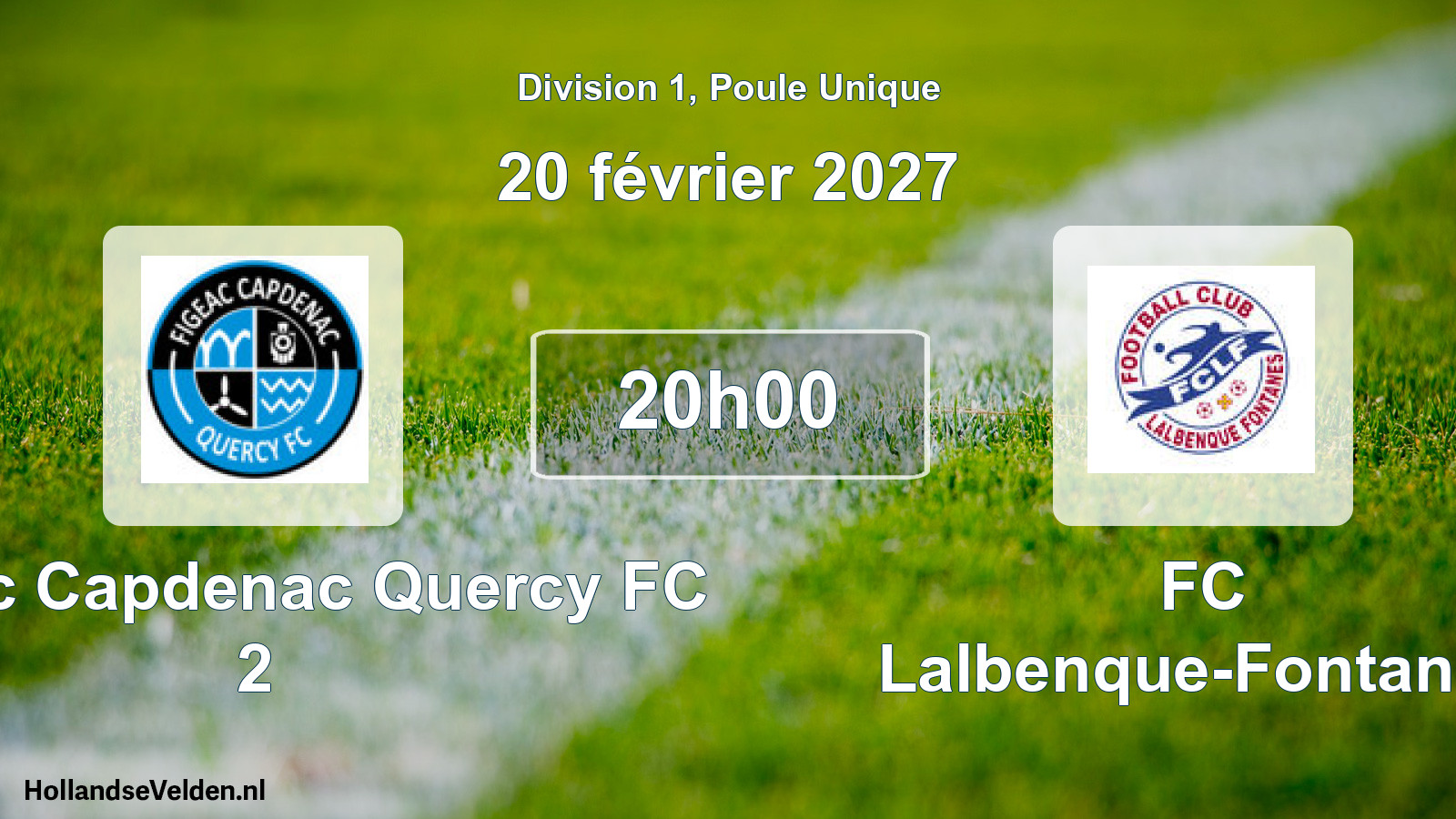 Scheduled Match: Figeac Capdenac Quercy FC 2 - FC Lalbenque-Fontanes (20 February 2027)