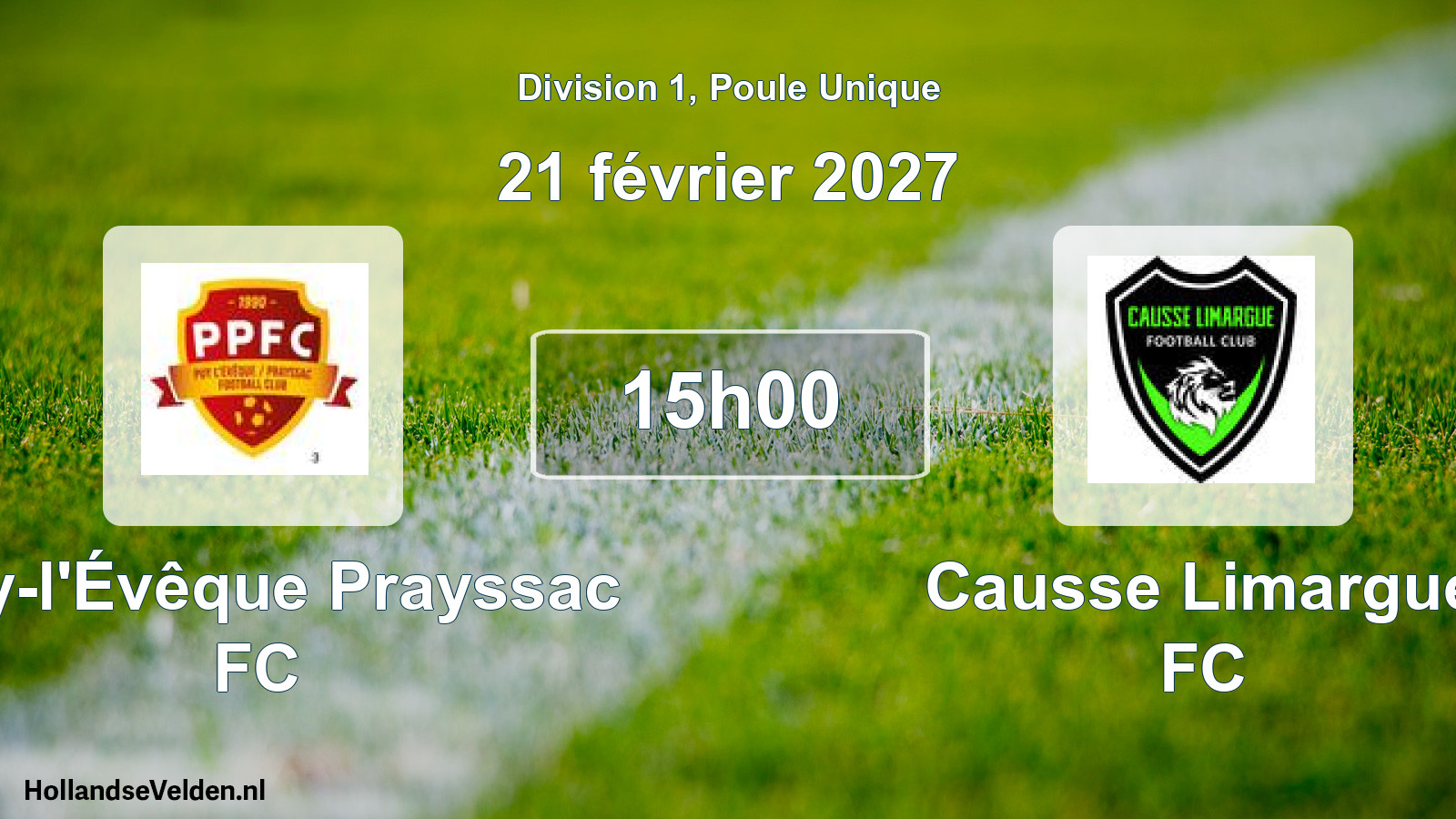 Scheduled Match: Puy-l'Évêque Prayssac FC - Causse Limargue FC (21 February 2027)