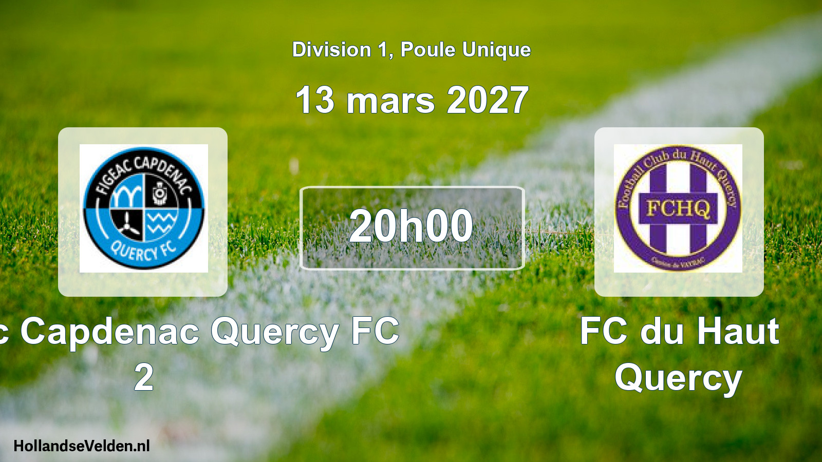 Scheduled Match: Figeac Capdenac Quercy FC 2 - FC du Haut Quercy (13 March 2027)