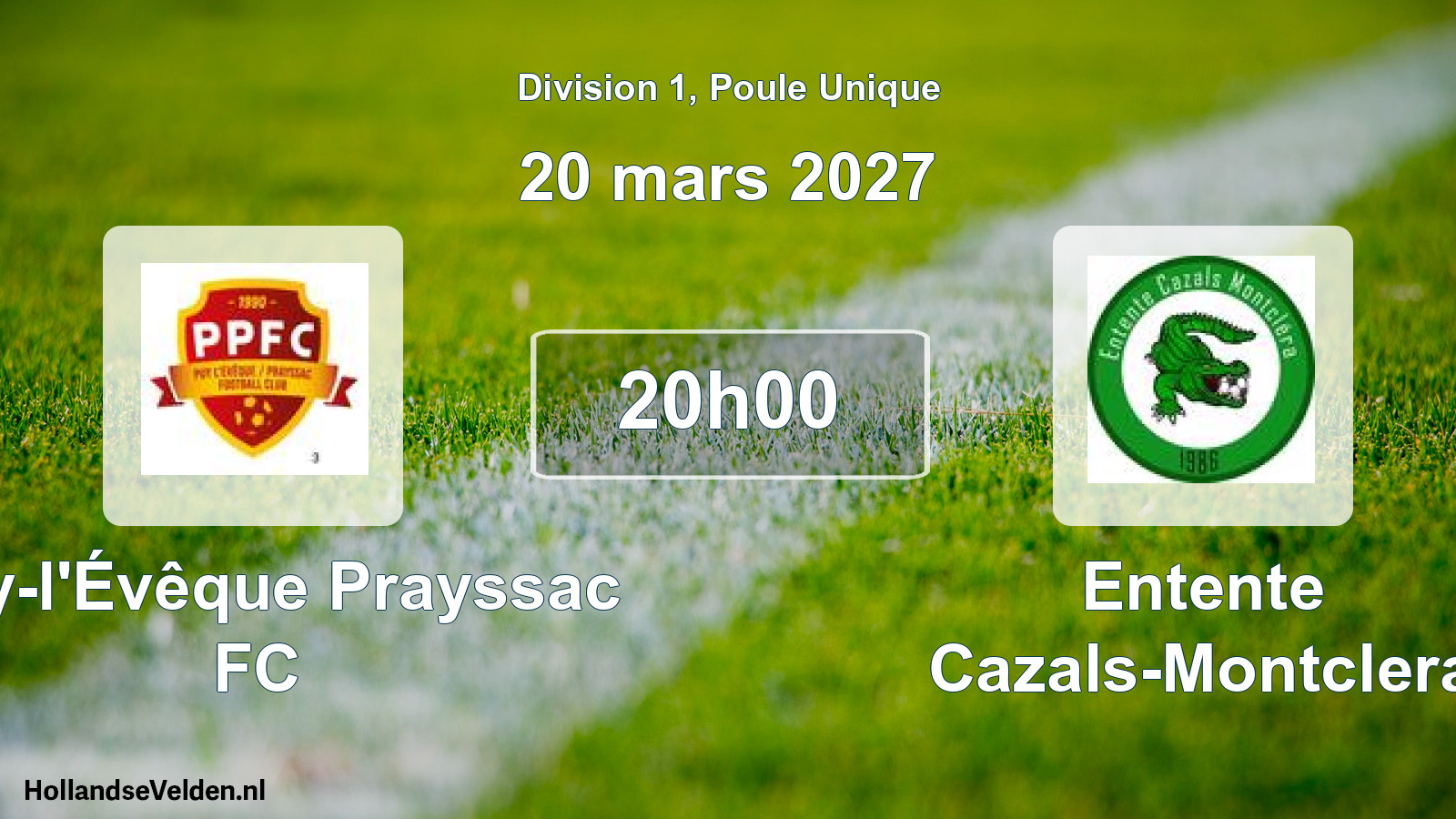 Scheduled Match: Puy-l'Évêque Prayssac FC - Entente Cazals-Montclera (20 March 2027)