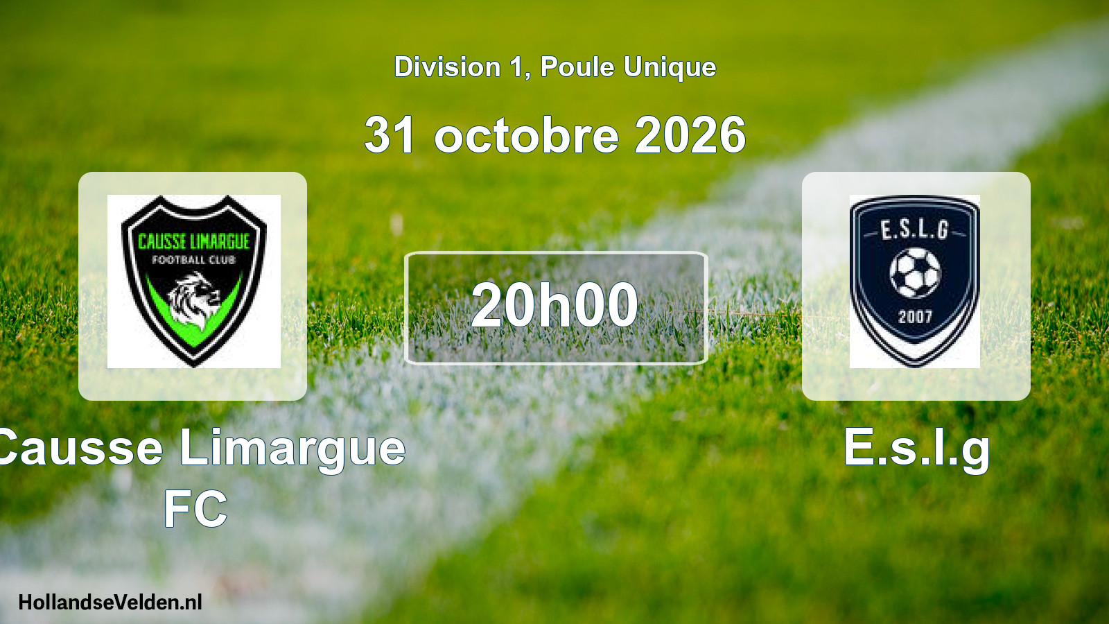 Scheduled Match: Causse Limargue FC - E.s.l.g (31 October 2026)