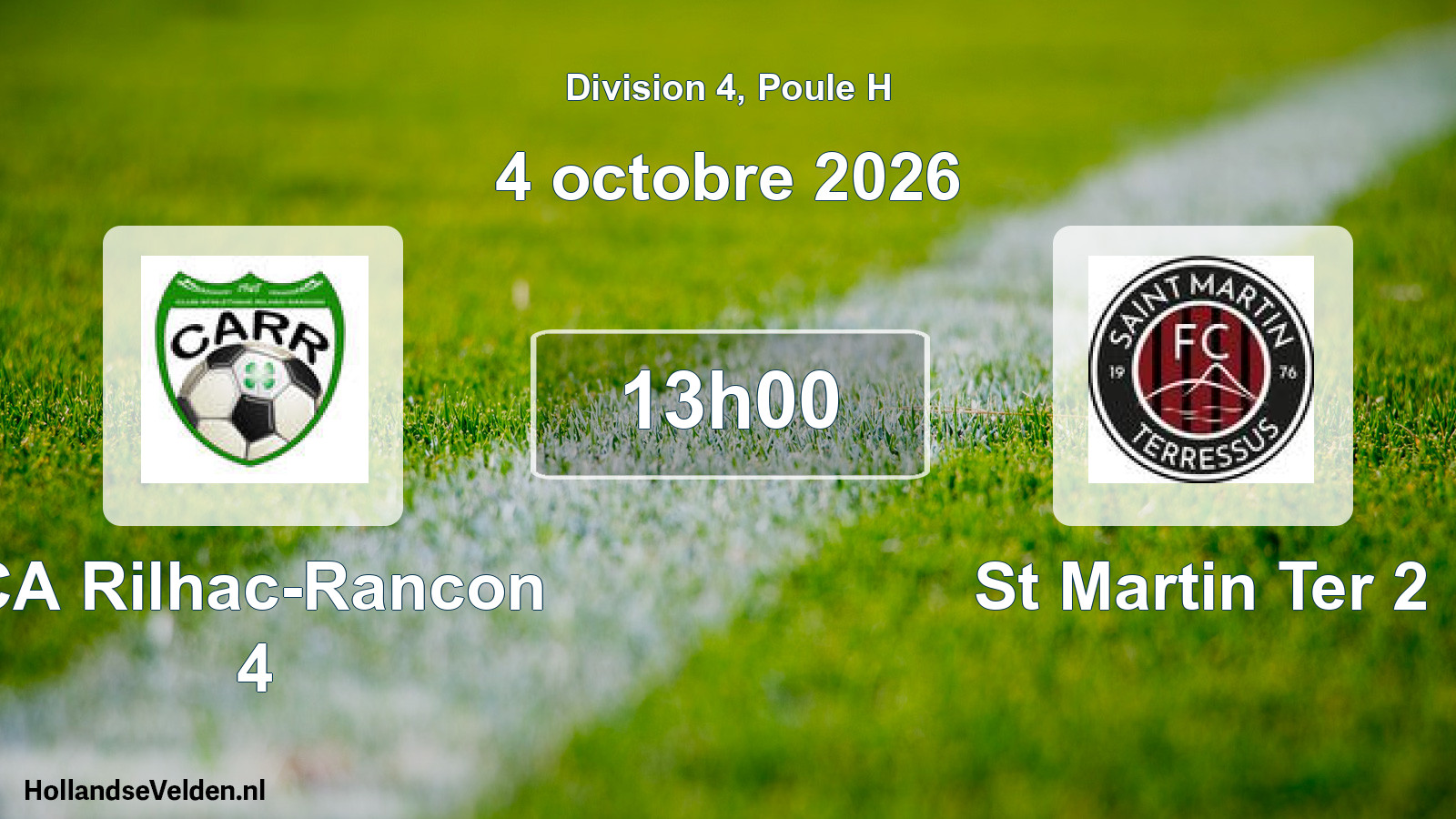 Scheduled Match: CA Rilhac-Rancon 4 - St Martin Ter 2 (4 October 2026)