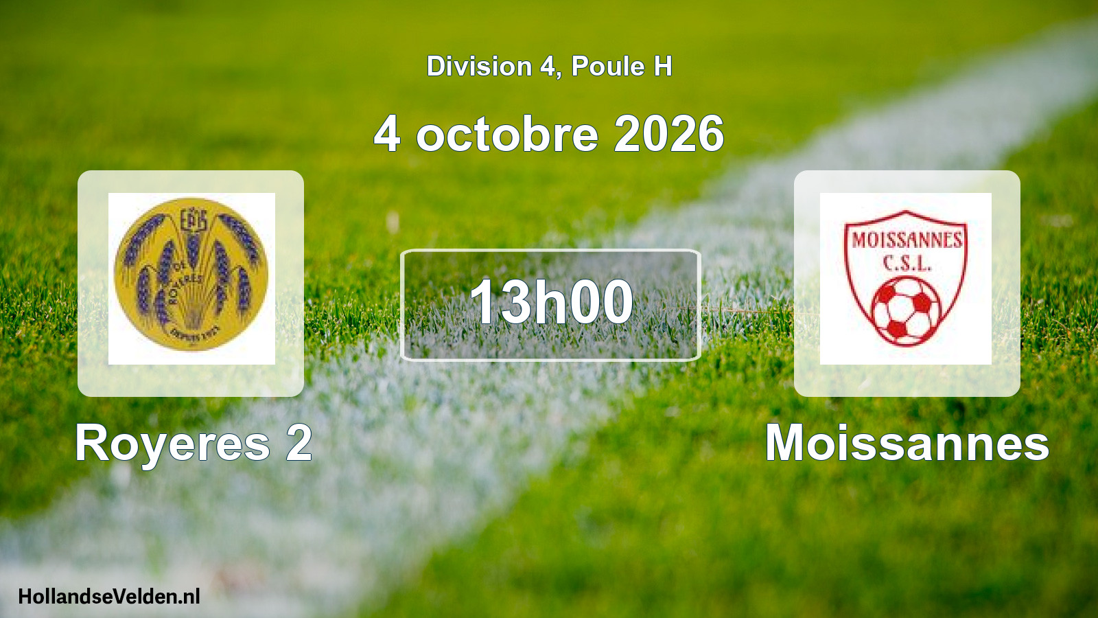 Scheduled Match: Royeres 2 - Moissannes (4 October 2026)