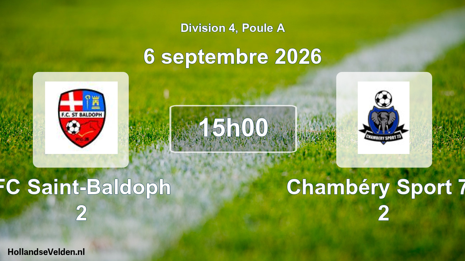 Match programmé: FC Saint-Baldoph 2 - Chambéry Sport 73 2 (6 septembre 2026)