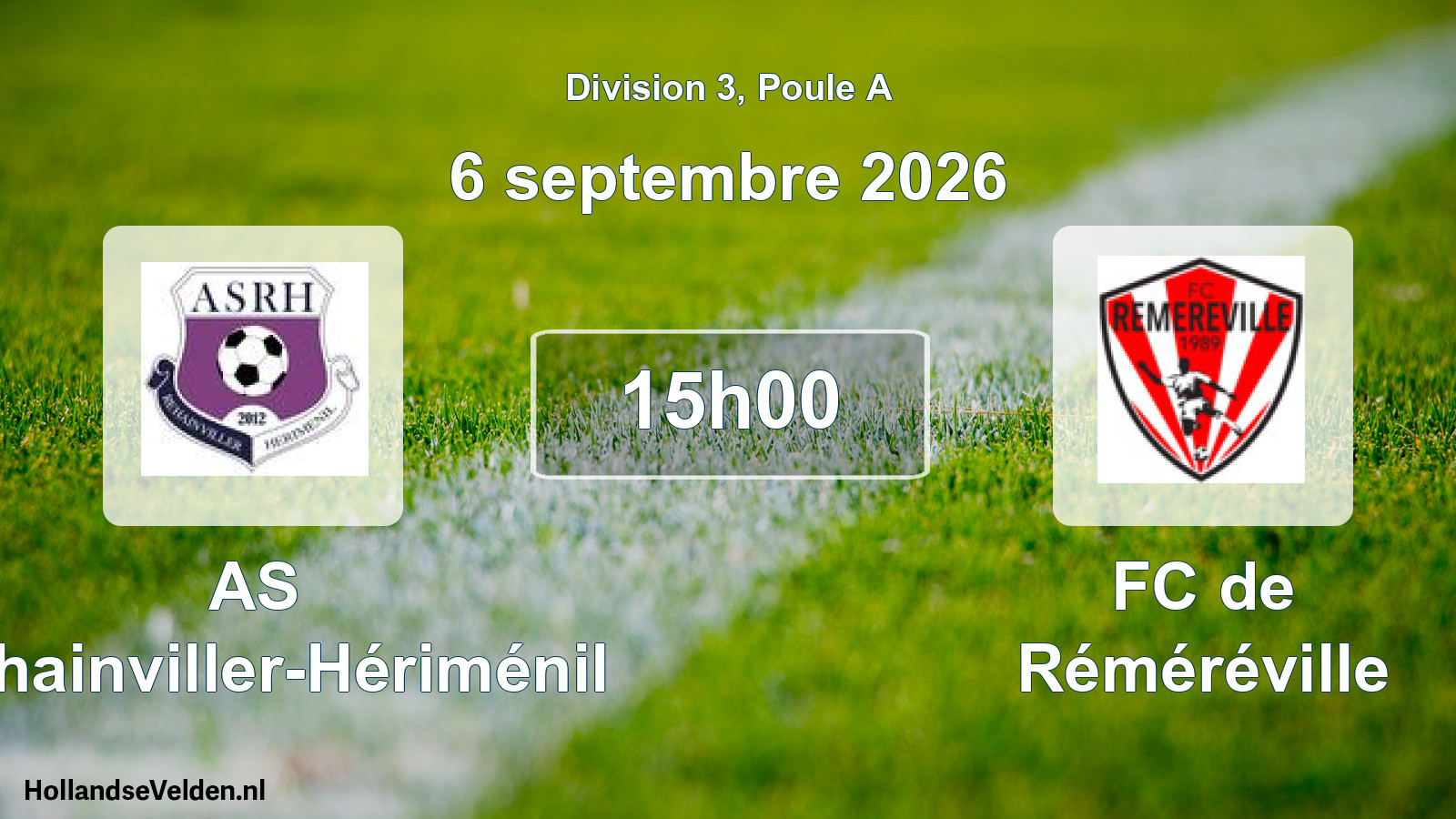 Scheduled Match: AS Réhainviller-Hériménil - FC de Réméréville (6 September 2026)