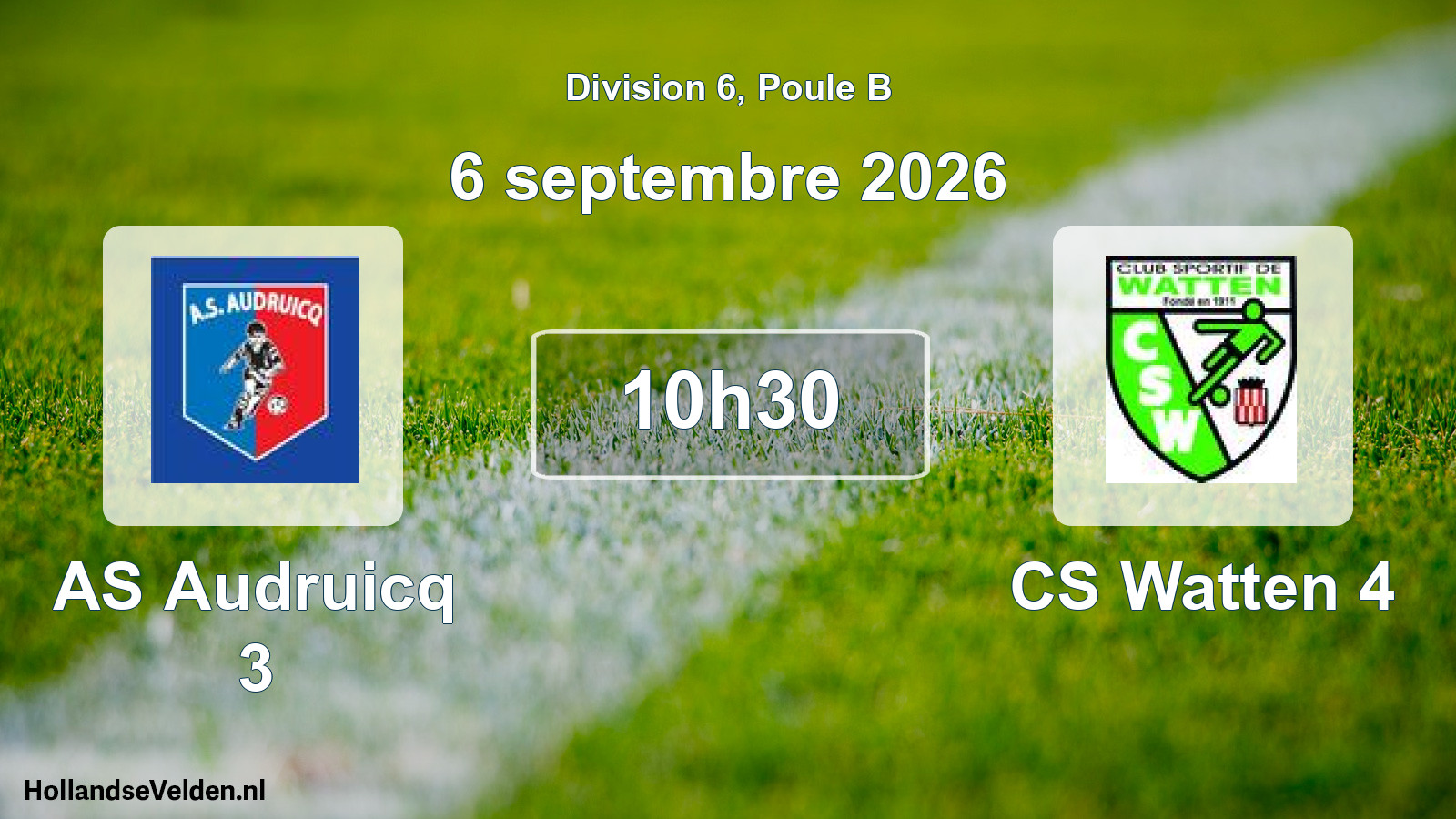 Scheduled Match: AS Audruicq 3 - CS Watten 4 (6 September 2026)