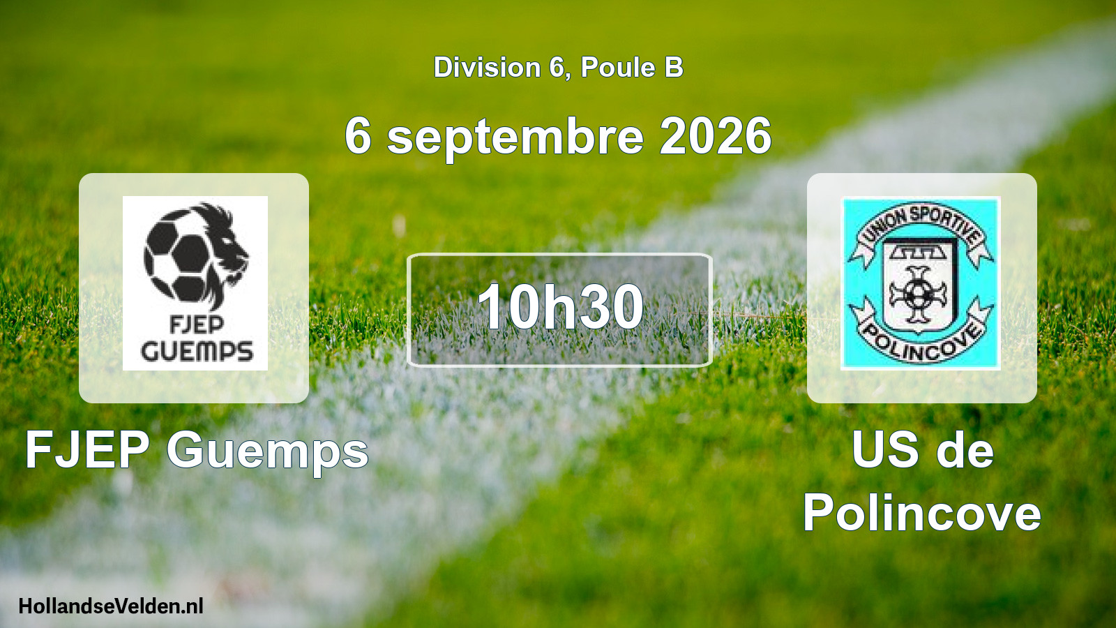 Geplande wedstrijd: FJEP Guemps - US de Polincove (6 september 2026)