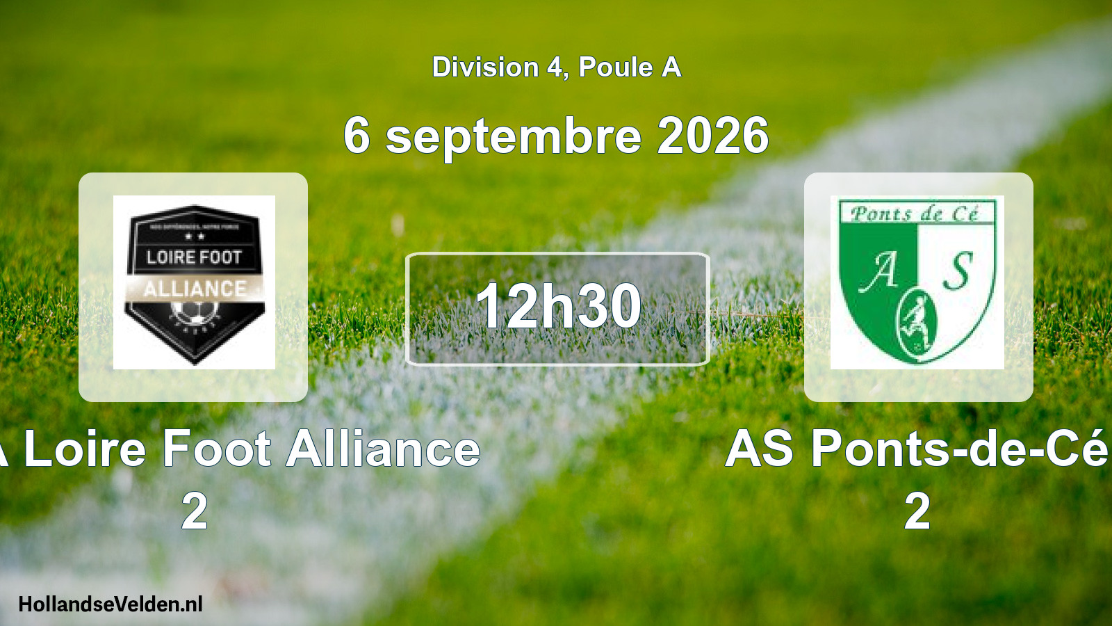 Scheduled Match: LFA Loire Foot Alliance 2 - AS Ponts-de-Cé 2 (6 September 2026)