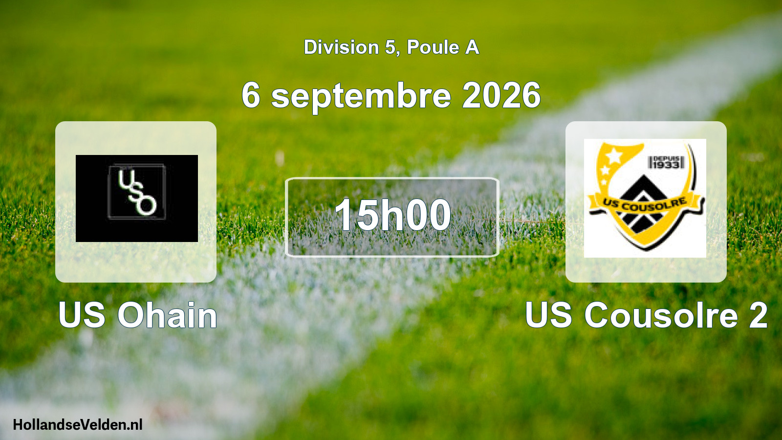 Scheduled Match: US Ohain - US Cousolre 2 (6 September 2026)