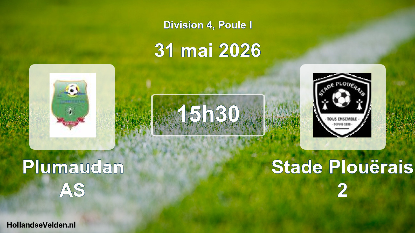 Geplande wedstrijd: Plumaudan AS - Stade Plouërais 2 (31 mei 2026)