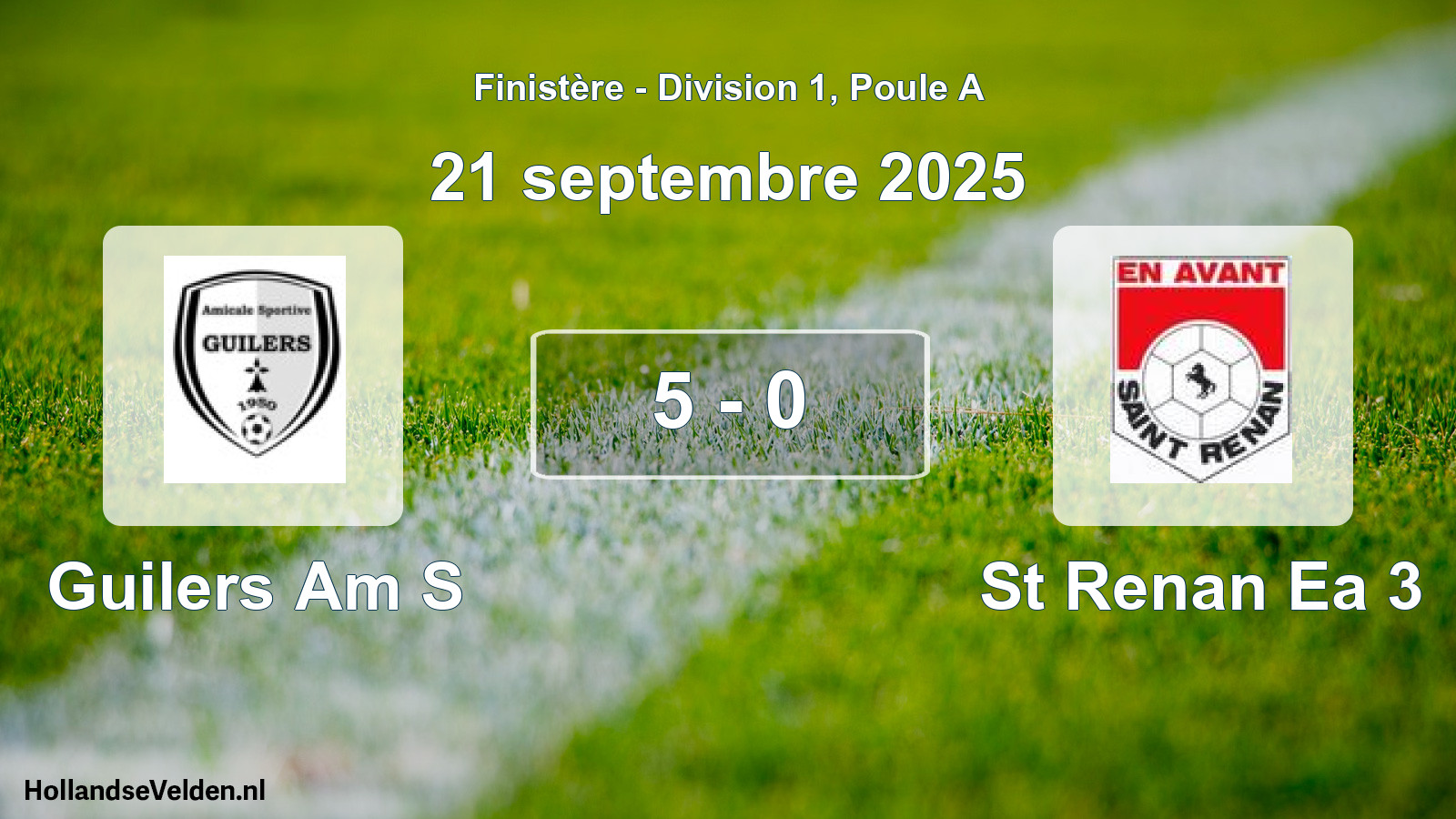 Total number of matches played: Guilers Am S - St Renan Ea 3 5 - 0 (21 September 2025)