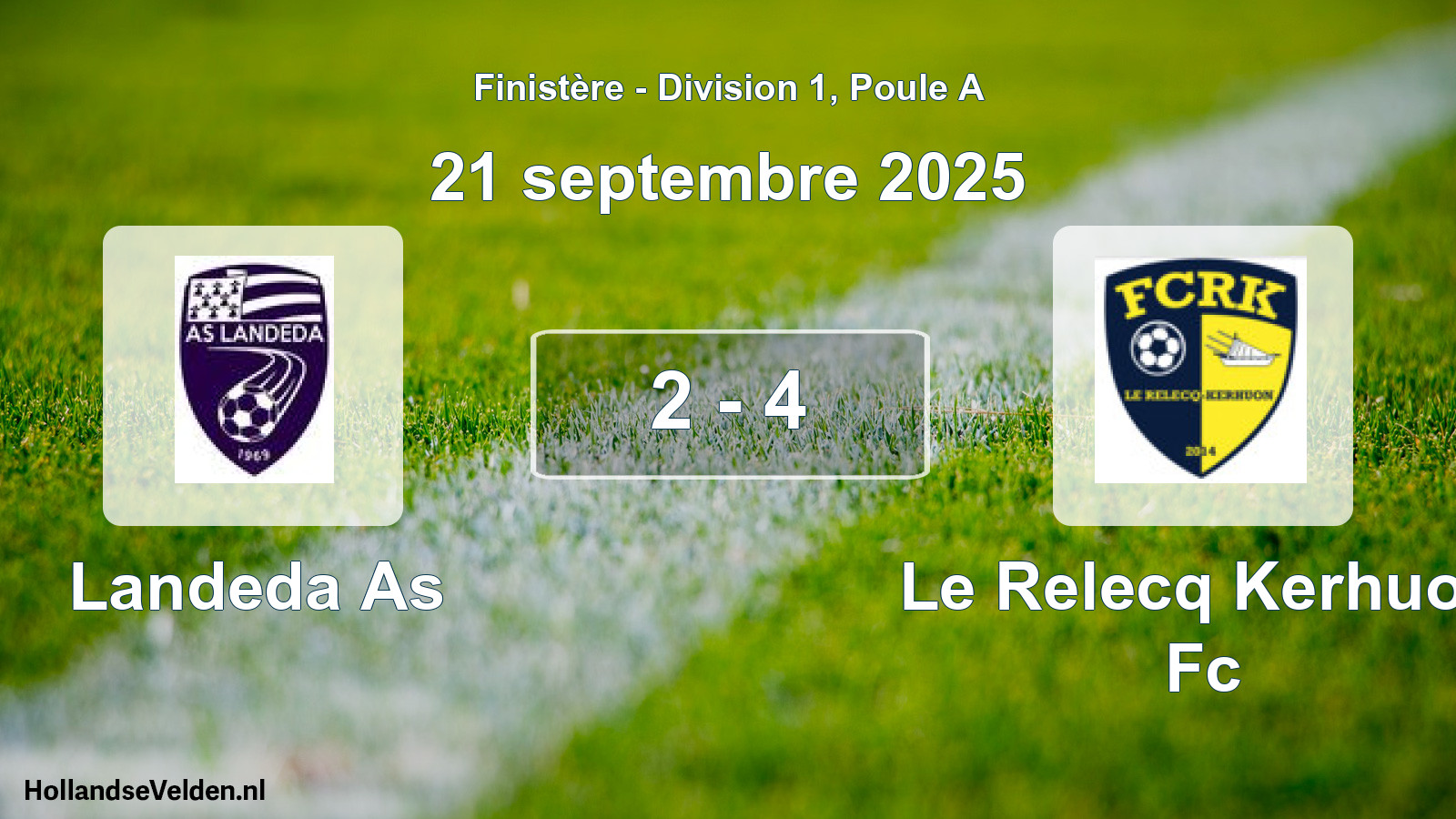 Total number of matches played: Landeda As - Le Relecq Kerhuon Fc 2 - 4 (21 September 2025)