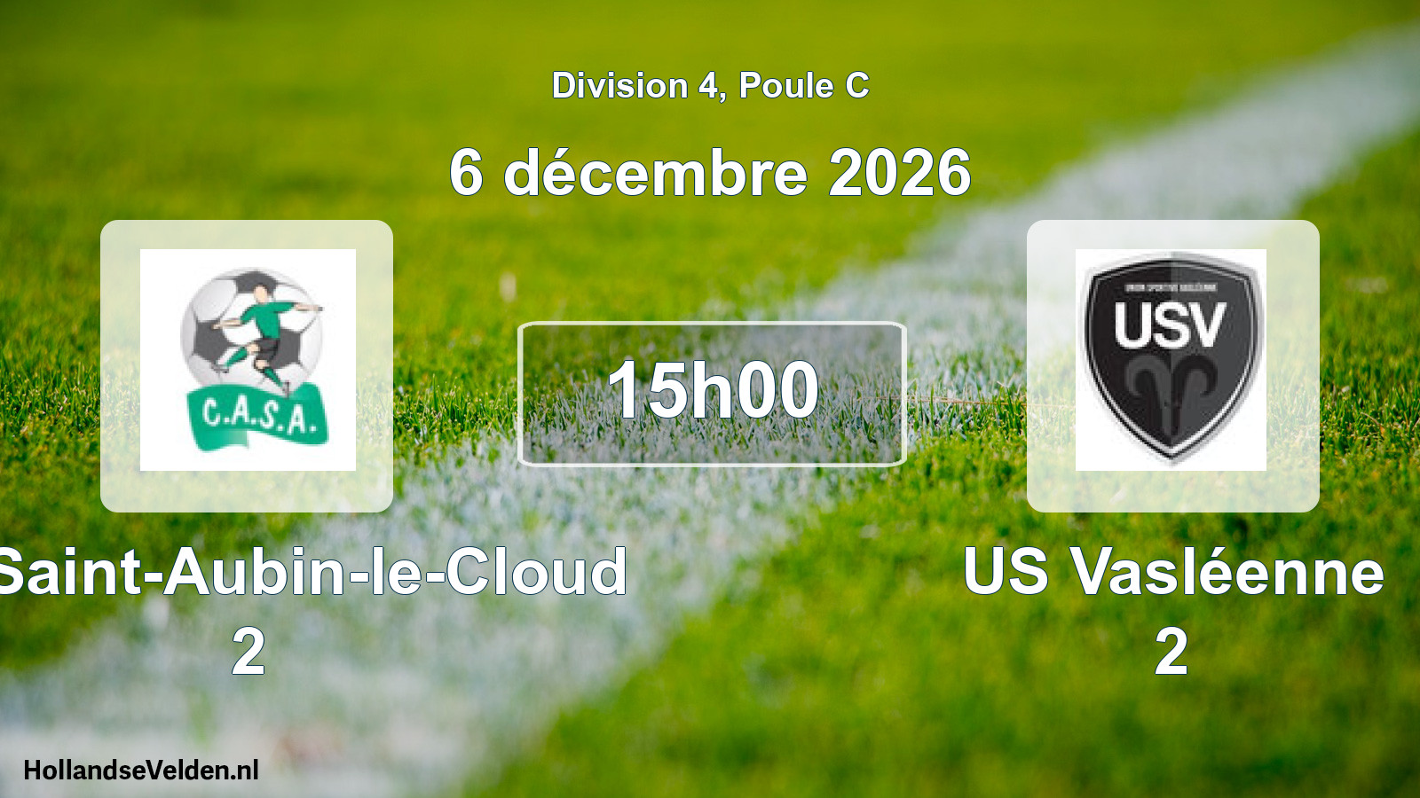 Scheduled Match: CA Saint-Aubin-le-Cloud 2 - US Vasléenne 2 (6 December 2026)