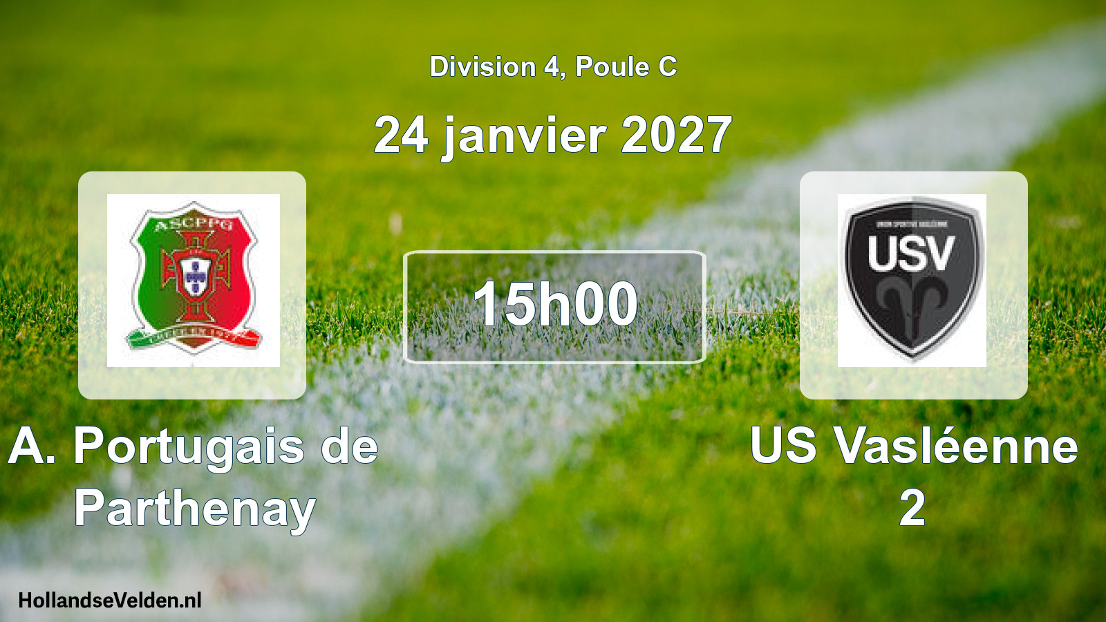 Match programmé: A. Portugais de Parthenay - US Vasléenne 2 (24 janvier 2027)