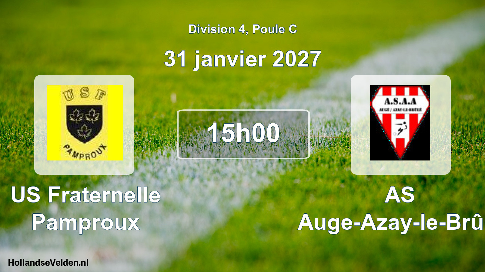 Match programmé: US Fraternelle Pamproux - AS Auge-Azay-le-Brûlé (31 janvier 2027)