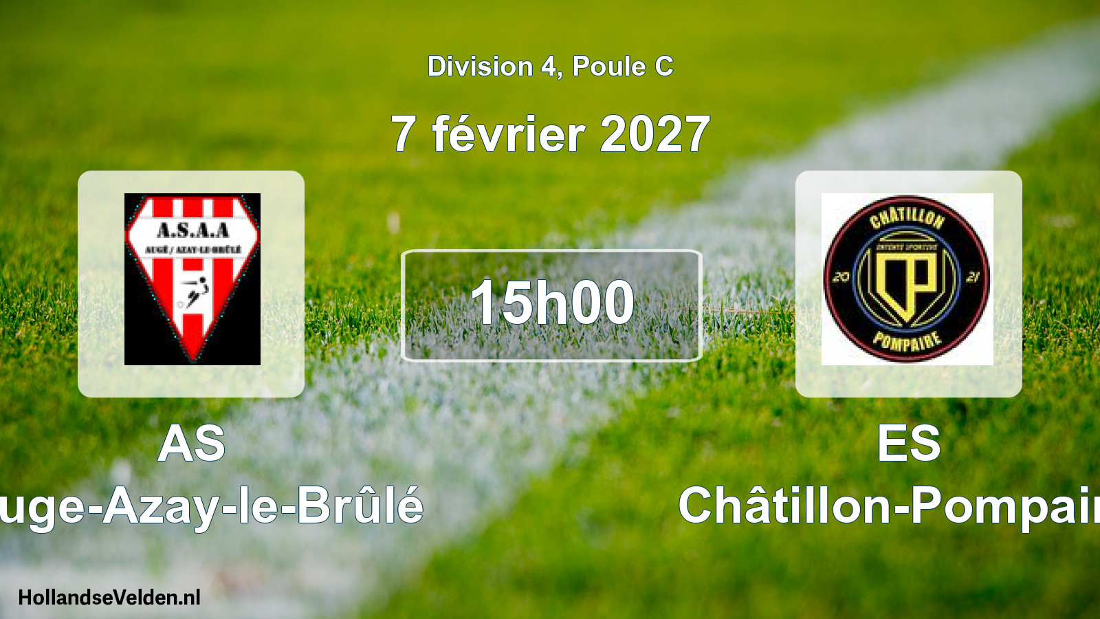 Scheduled Match: AS Auge-Azay-le-Brûlé - ES Châtillon-Pompaire (7 February 2027)