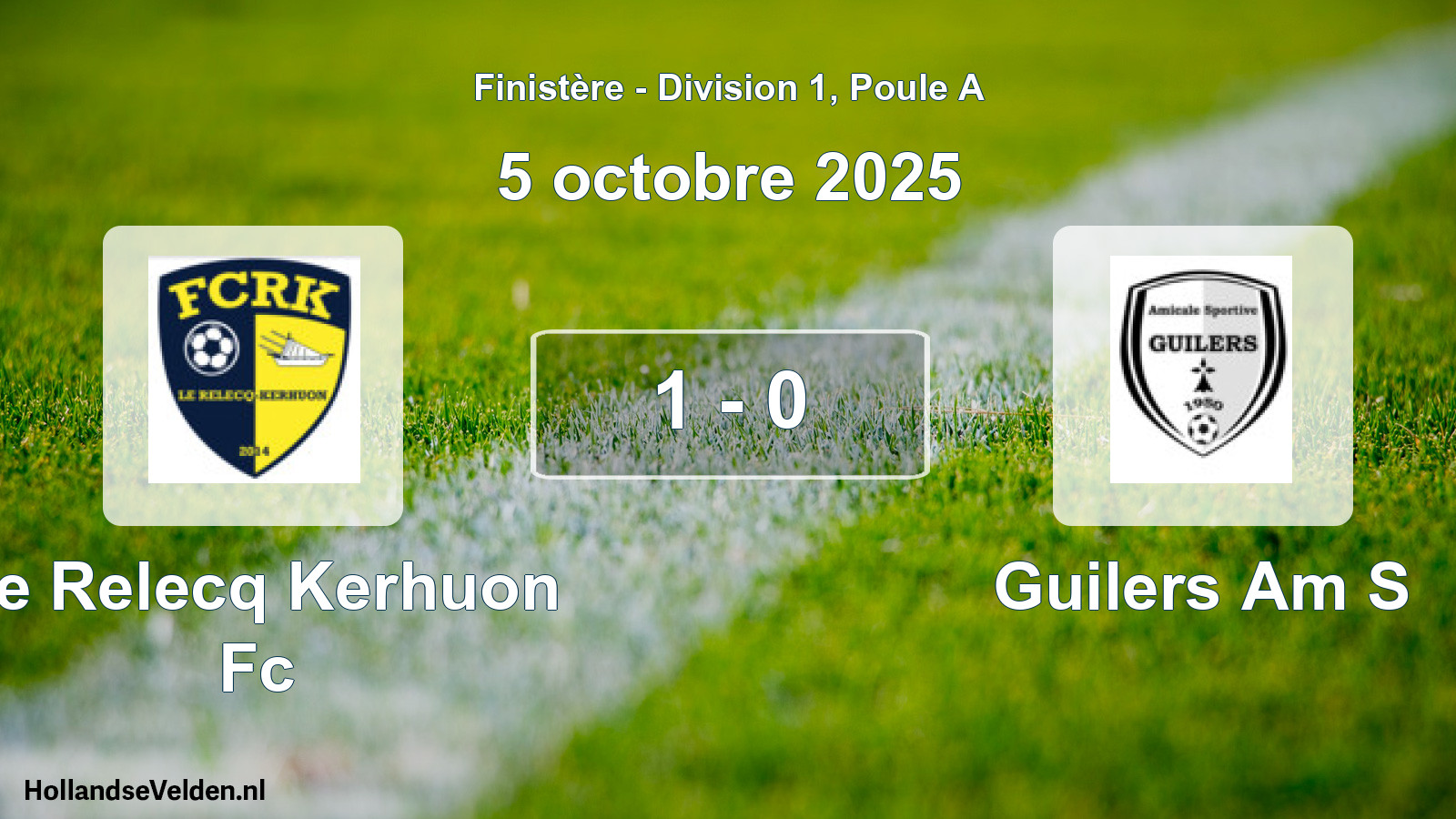 Total number of matches played: Le Relecq Kerhuon Fc - Guilers Am S 1 - 0 (5 October 2025)
