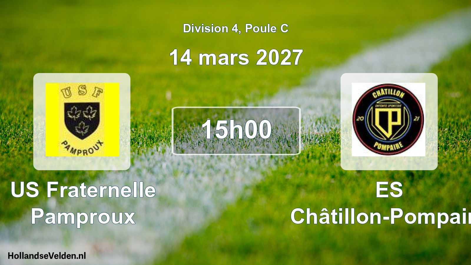 Scheduled Match: US Fraternelle Pamproux - ES Châtillon-Pompaire (14 March 2027)