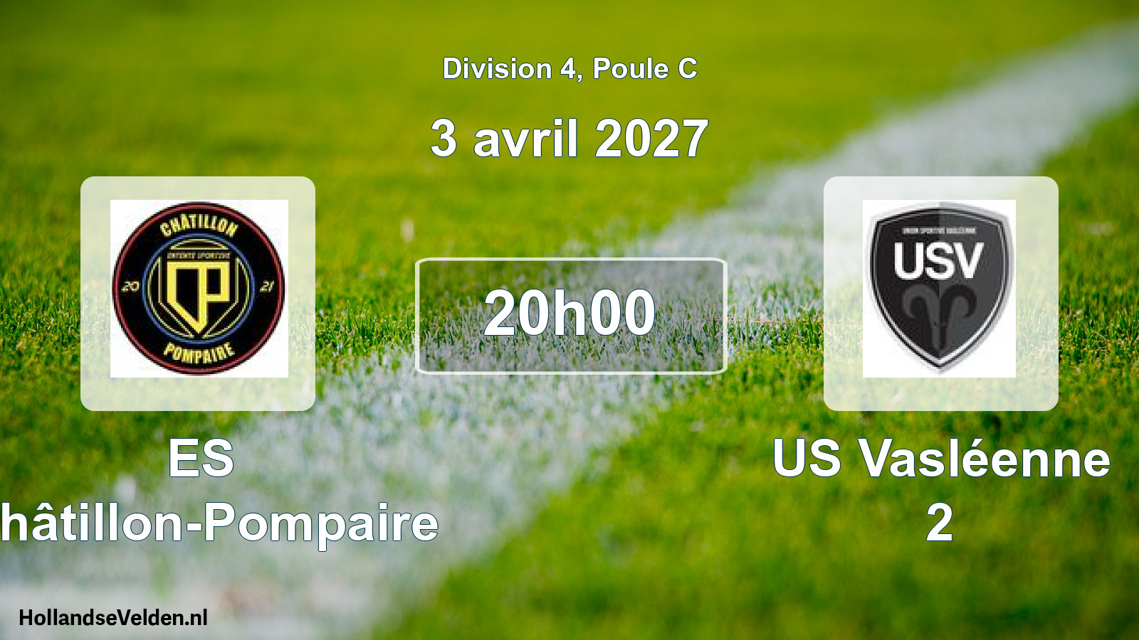 Scheduled Match: ES Châtillon-Pompaire - US Vasléenne 2 (3 April 2027)