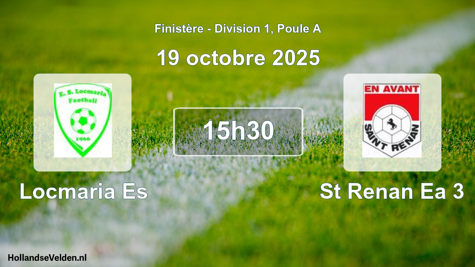 Geplande wedstrijd: Locmaria Es - St Renan Ea 3 (19 octobre 2025)