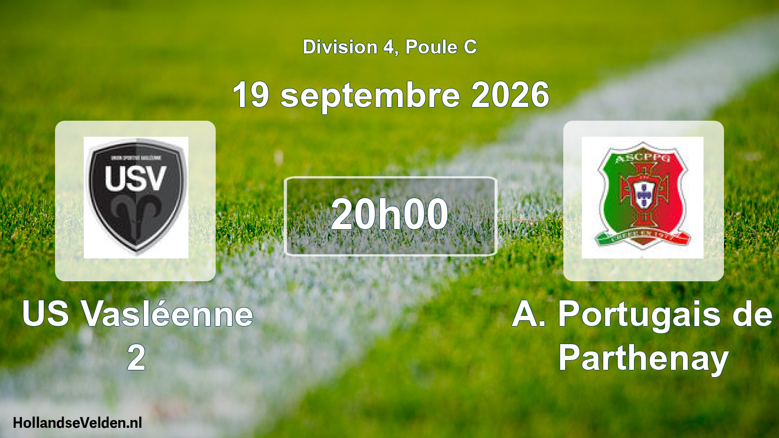 Scheduled Match: US Vasléenne 2 - A. Portugais de Parthenay (19 September 2026)