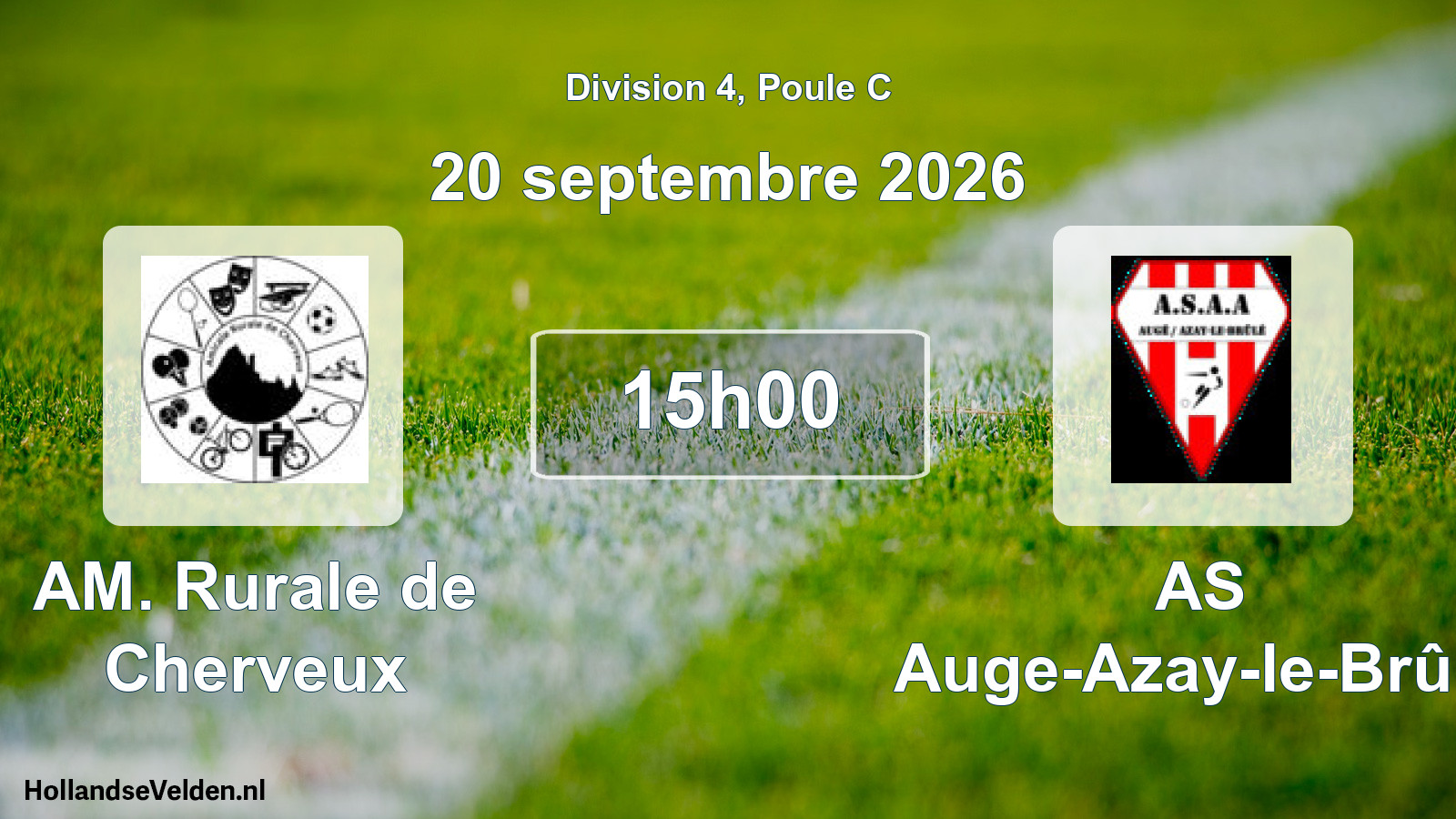 Scheduled Match: AM. Rurale de Cherveux - AS Auge-Azay-le-Brûlé (20 September 2026)