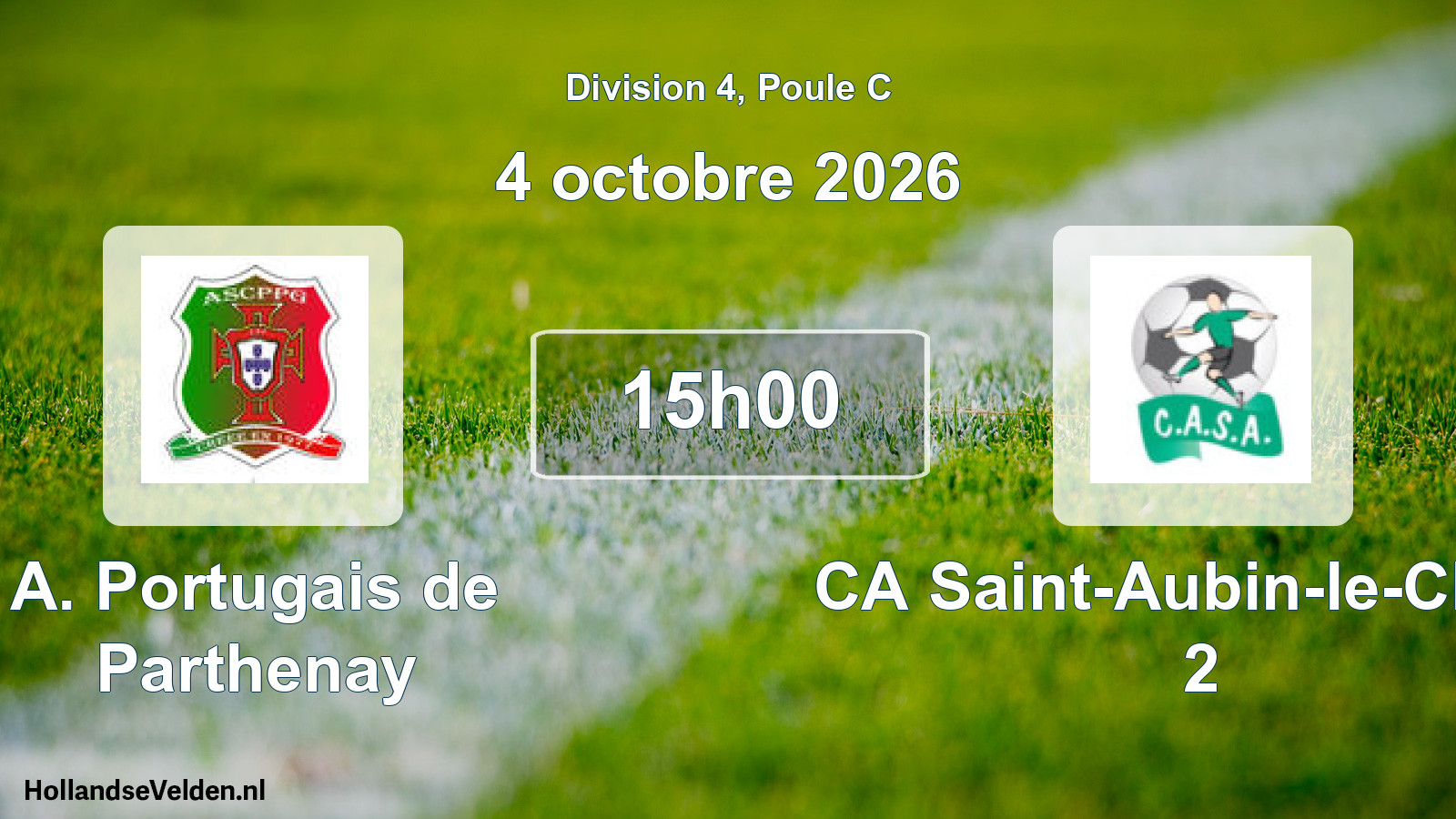 Scheduled Match: A. Portugais de Parthenay - CA Saint-Aubin-le-Cloud 2 (4 October 2026)