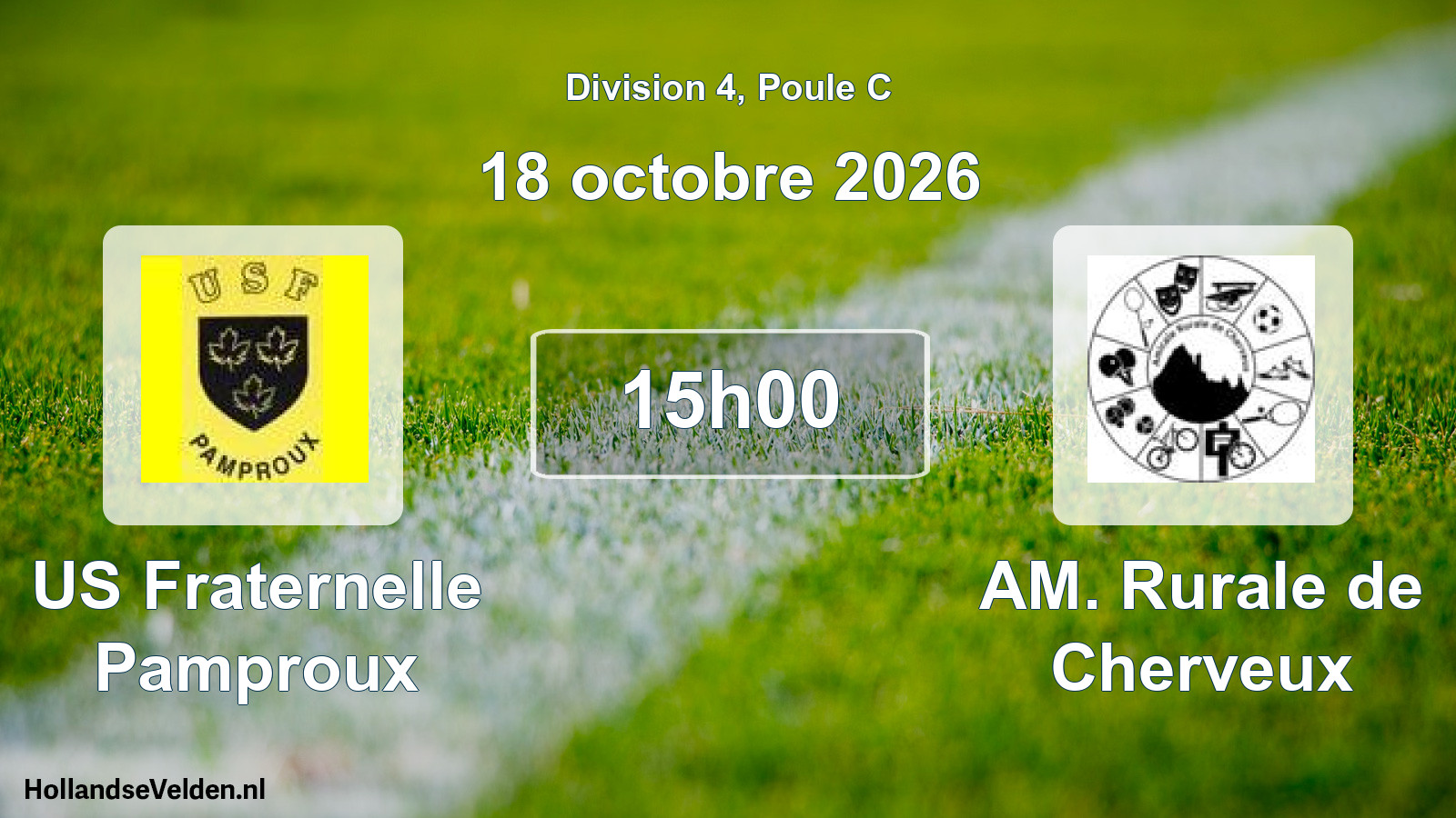 Scheduled Match: US Fraternelle Pamproux - AM. Rurale de Cherveux (18 October 2026)