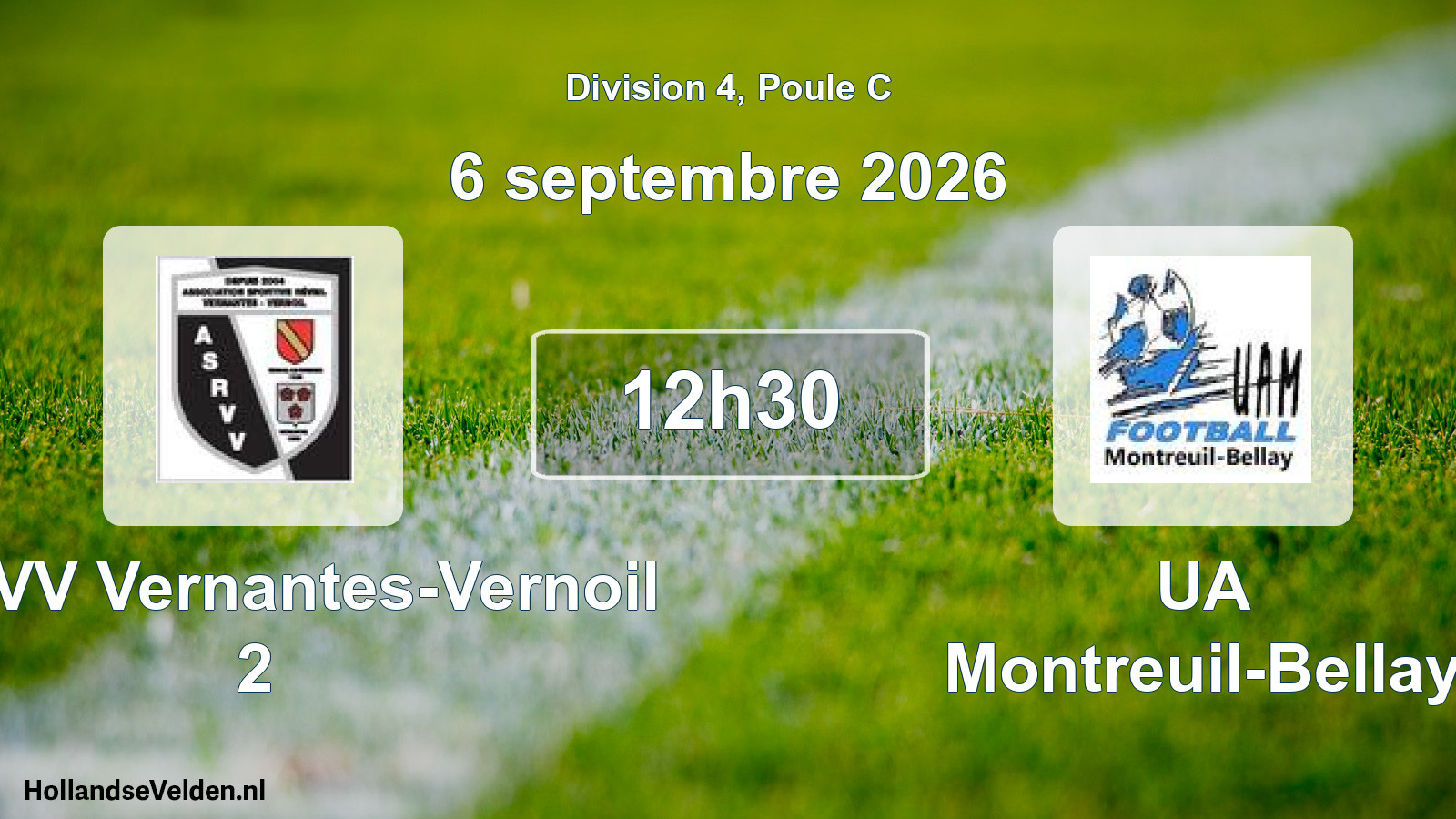 Scheduled Match: ASRVV Vernantes-Vernoil 2 - UA Montreuil-Bellay (6 September 2026)