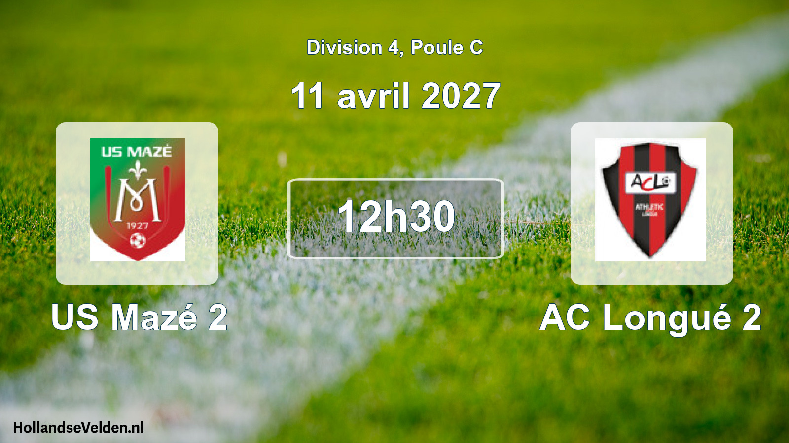 Scheduled Match: US Mazé 2 - AC Longué 2 (11 April 2027)