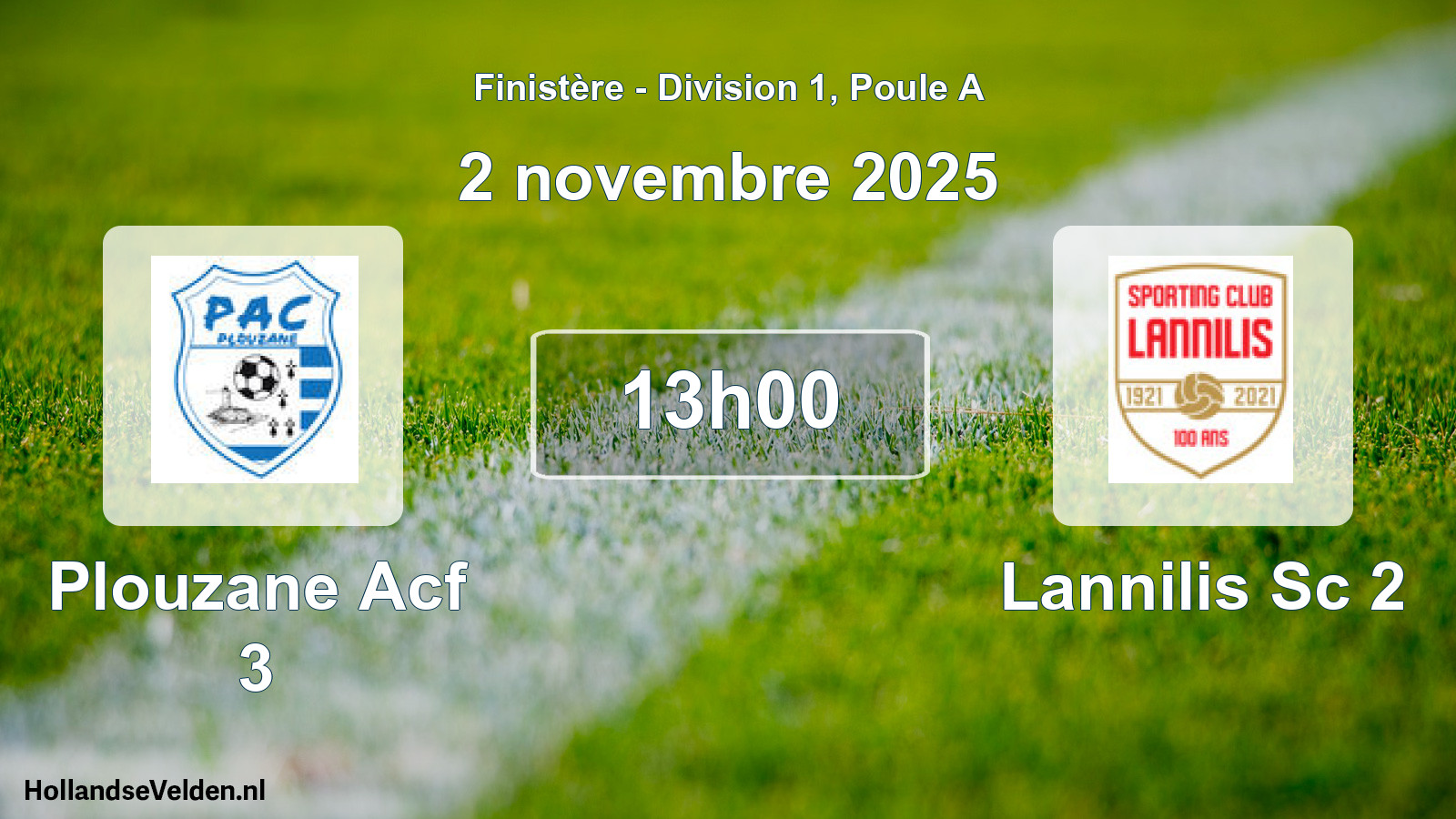 Geplande wedstrijd: Plouzane Acf 3 - Lannilis Sc 2 (2 novembre 2025)