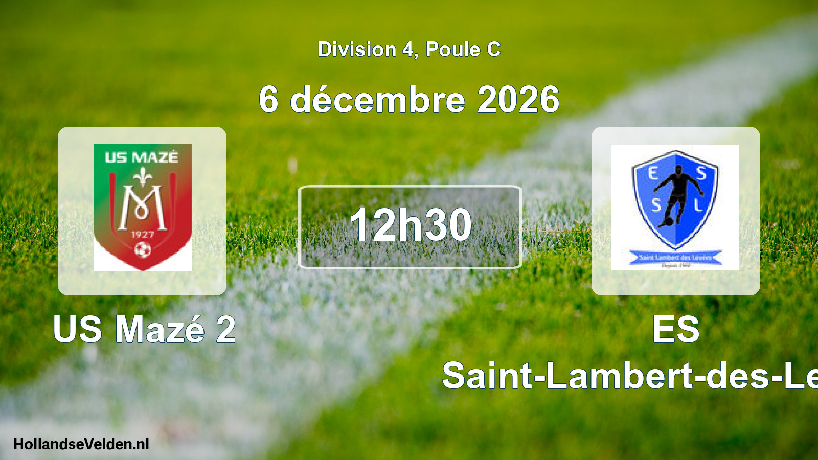 Match programmé: US Mazé 2 - ES Saint-Lambert-des-Levées (6 décembre 2026)