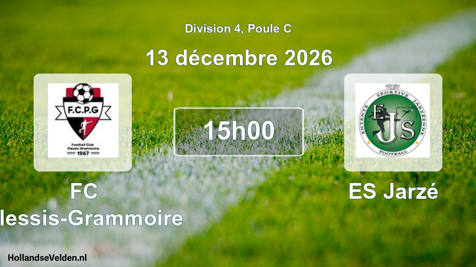 Match programmé: FC Plessis-Grammoire - ES Jarzé (13 décembre 2026)