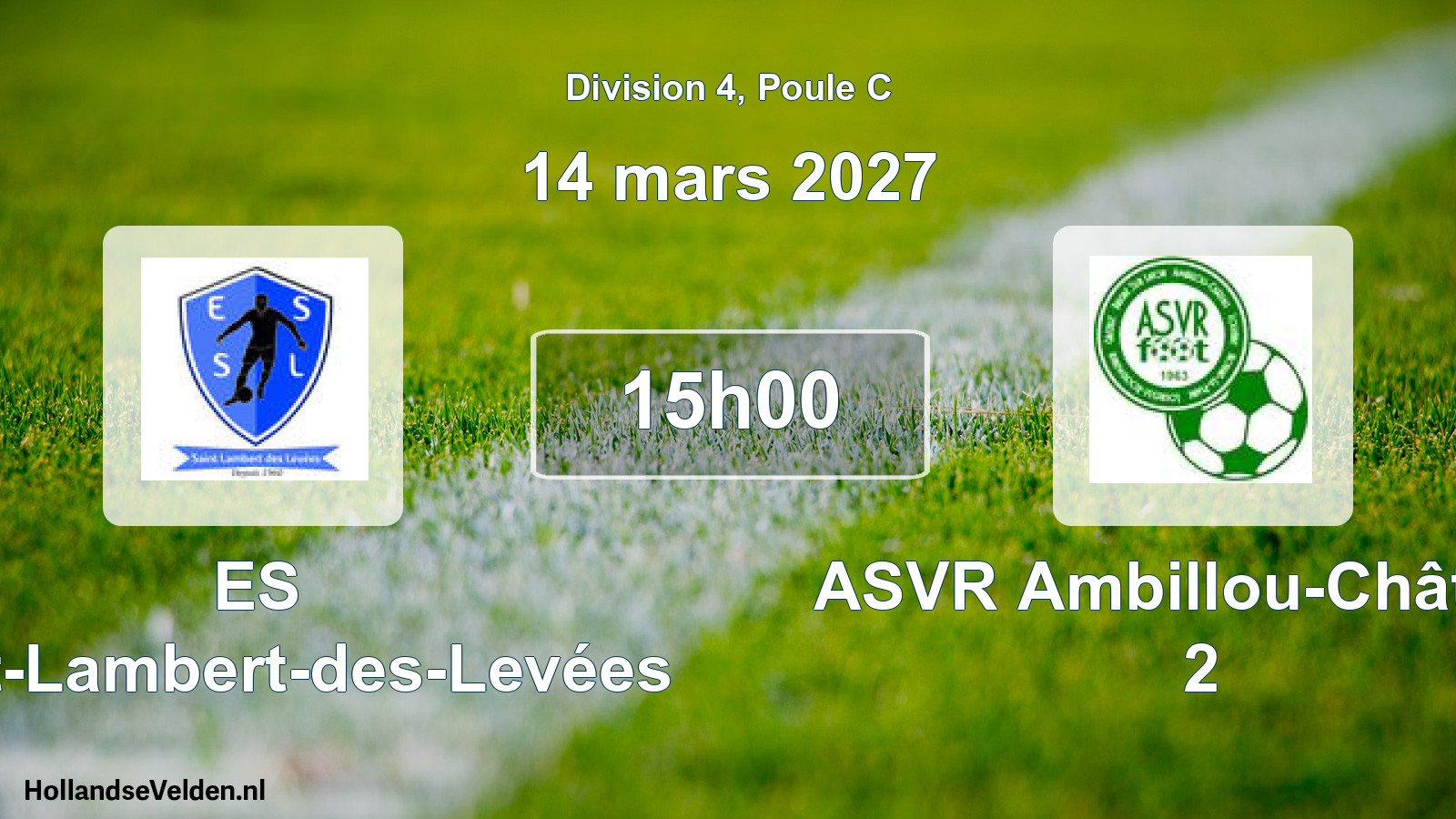Scheduled Match: ES Saint-Lambert-des-Levées - ASVR Ambillou-Château 2 (14 March 2027)