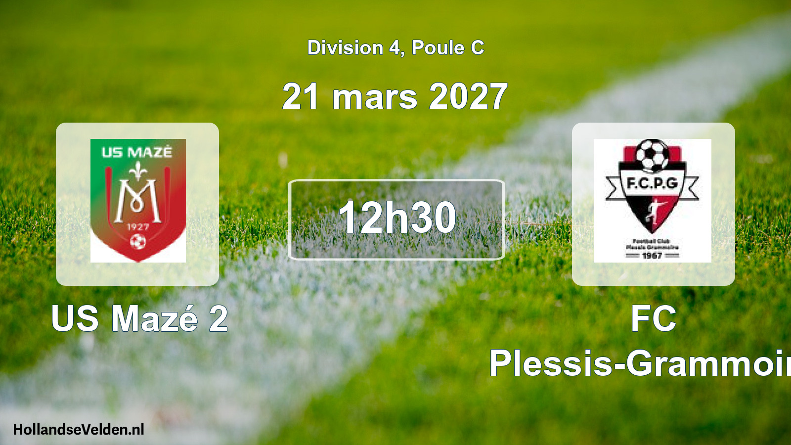 Scheduled Match: US Mazé 2 - FC Plessis-Grammoire (21 March 2027)