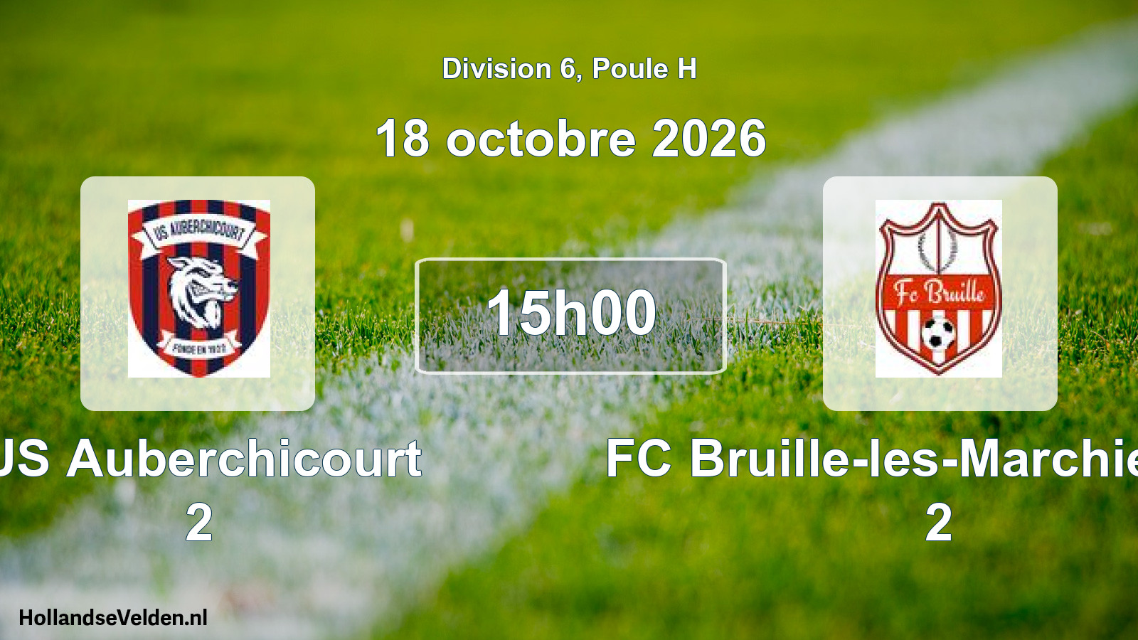 Match programmé: US Auberchicourt 2 - FC Bruille-les-Marchiennes 2 (18 octobre 2026)