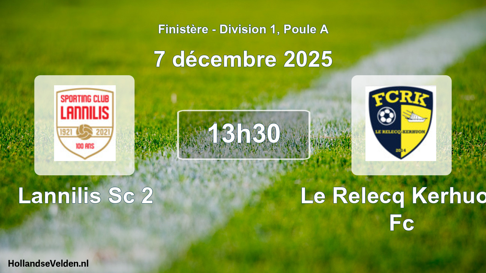 Geplande wedstrijd: Lannilis Sc 2 - Le Relecq Kerhuon Fc (7 december 2025)