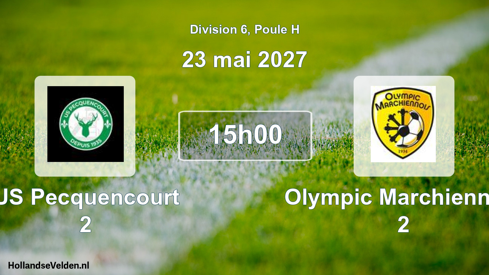 Match programmé: US Pecquencourt 2 - Olympic Marchiennois 2 (23 mai 2027)