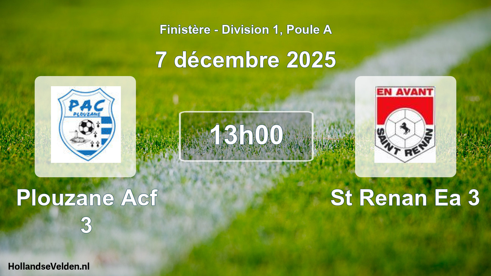 Scheduled Match: Plouzane Acf 3 - St Renan Ea 3 (7 December 2025)
