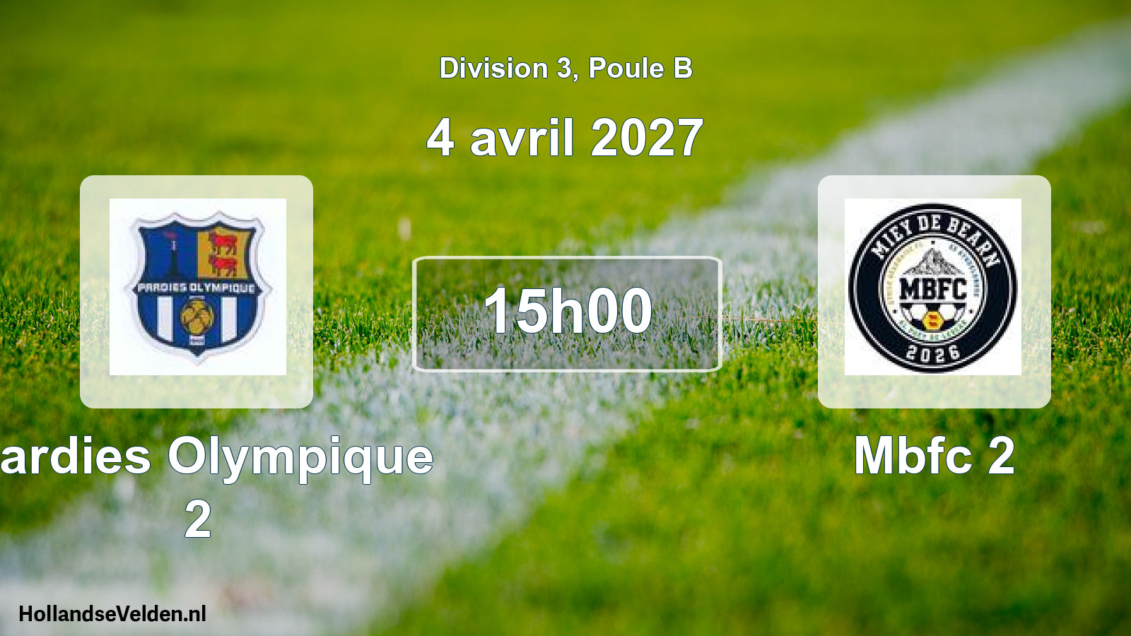 Scheduled Match: Pardies Olympique 2 - Mbfc 2 (4 April 2027)