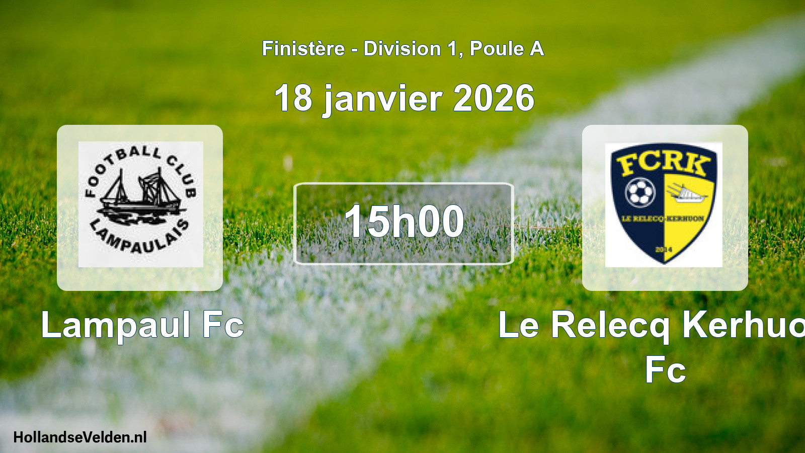 Scheduled Match: Lampaul Fc - Le Relecq Kerhuon Fc (18 January 2026)