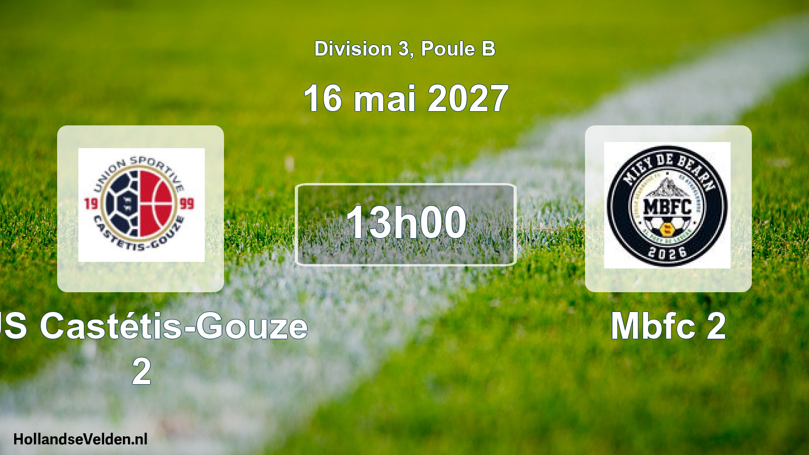 Scheduled Match: US Castétis-Gouze 2 - Mbfc 2 (16 May 2027)