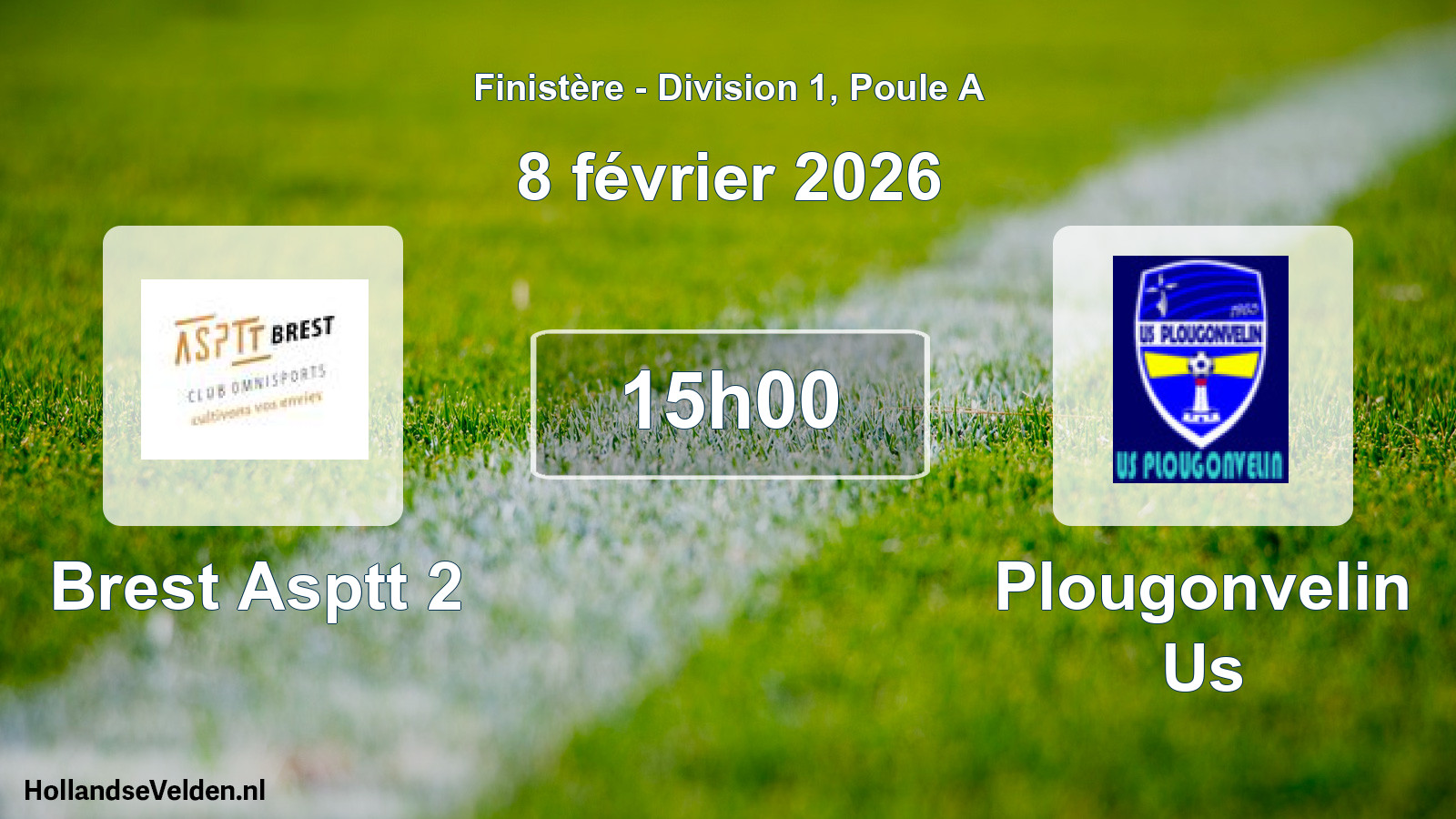 Scheduled Match: Brest Asptt 2 - Plougonvelin Us (8 February 2026)
