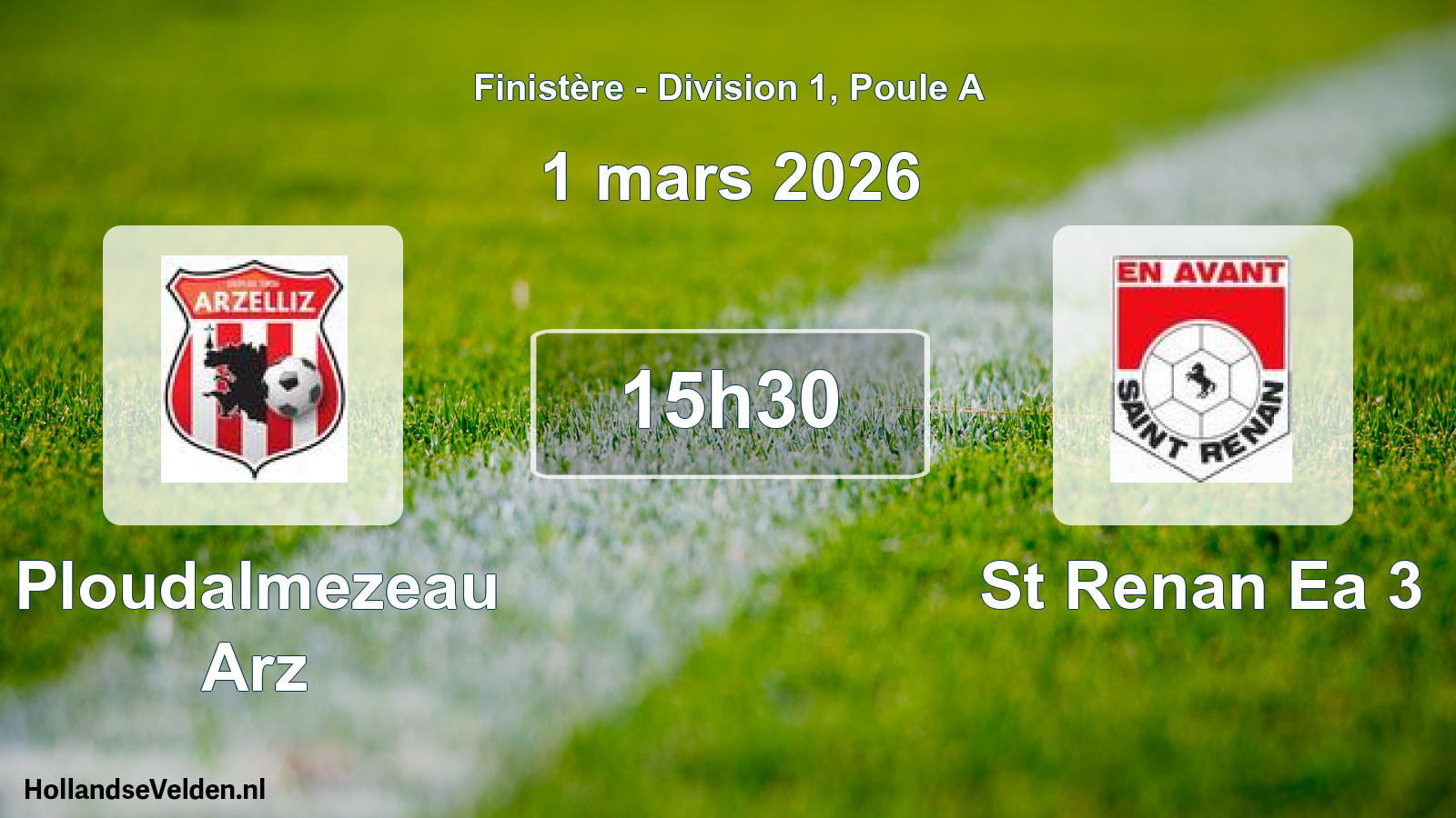 Geplande wedstrijd: Ploudalmezeau Arz - St Renan Ea 3 (1 mars 2026)