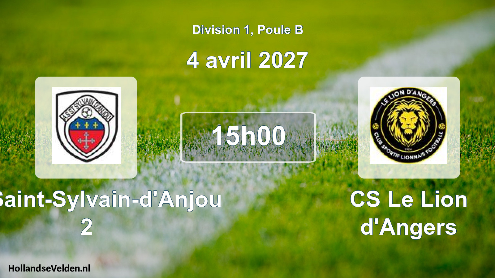 Match programmé: AS Saint-Sylvain-d'Anjou 2 - CS Le Lion d'Angers (4 avril 2027)