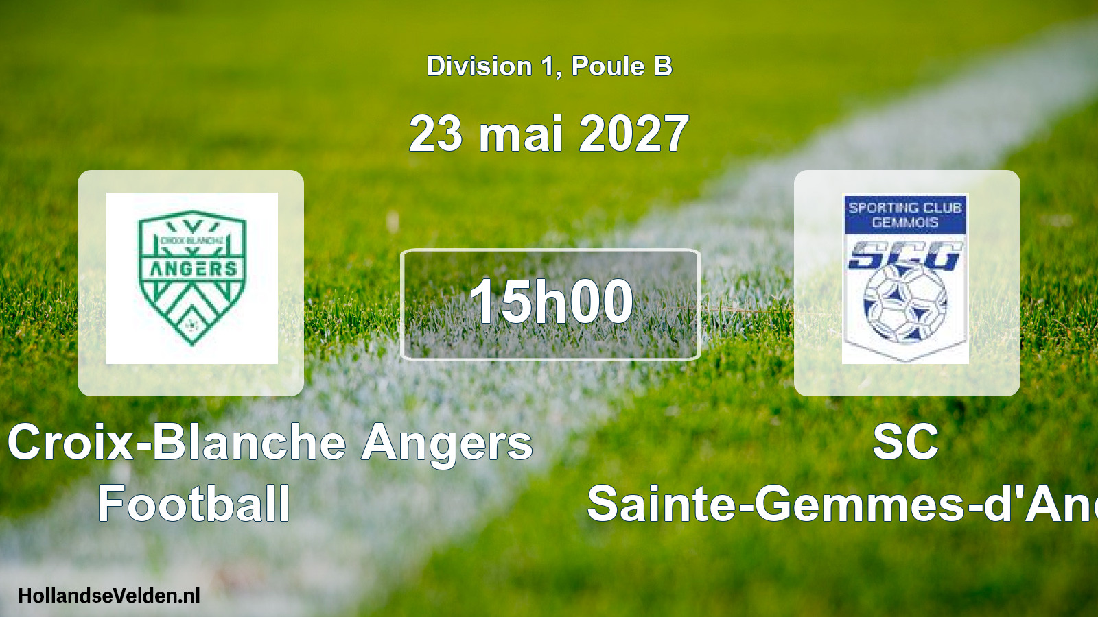 Geplande wedstrijd: CBAF Croix-Blanche Angers Football - SC Sainte-Gemmes-d'Andigné (23 mei 2027)