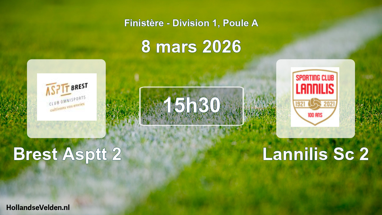 Scheduled Match: Brest Asptt 2 - Lannilis Sc 2 (8 March 2026)