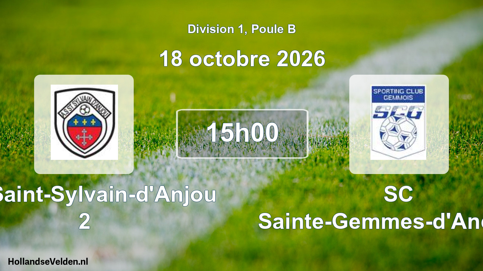 Scheduled Match: AS Saint-Sylvain-d'Anjou 2 - SC Sainte-Gemmes-d'Andigné (18 October 2026)